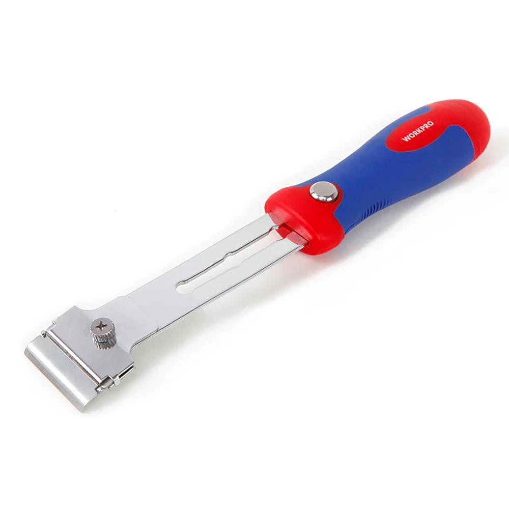 WORKPRO WP219004 40mm Geri Çekilebilir Profesyonel Kazıyıcı + 4 Parça Kazıma Bıçak Seti