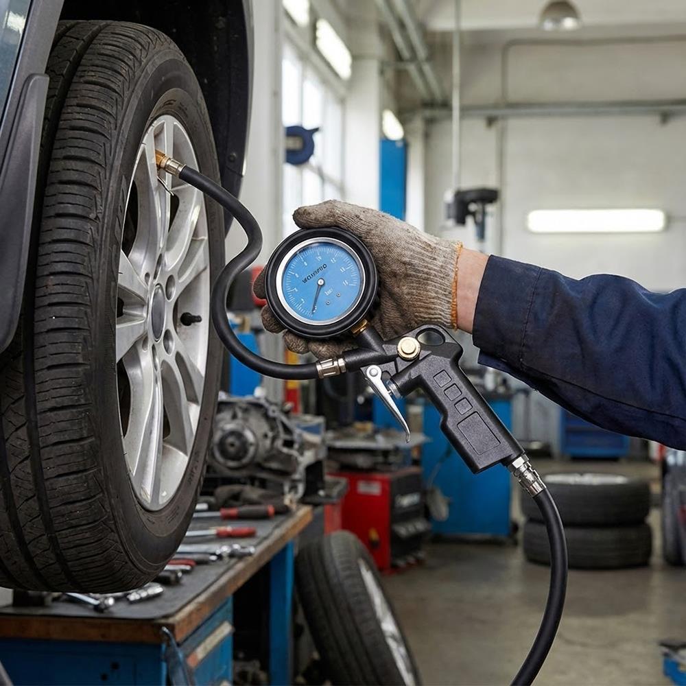 WORKPRO WP314063 16Bar Yağlı Basınç Göstergeli Profesyonel Havalı Lastik Şişirme Tabancası