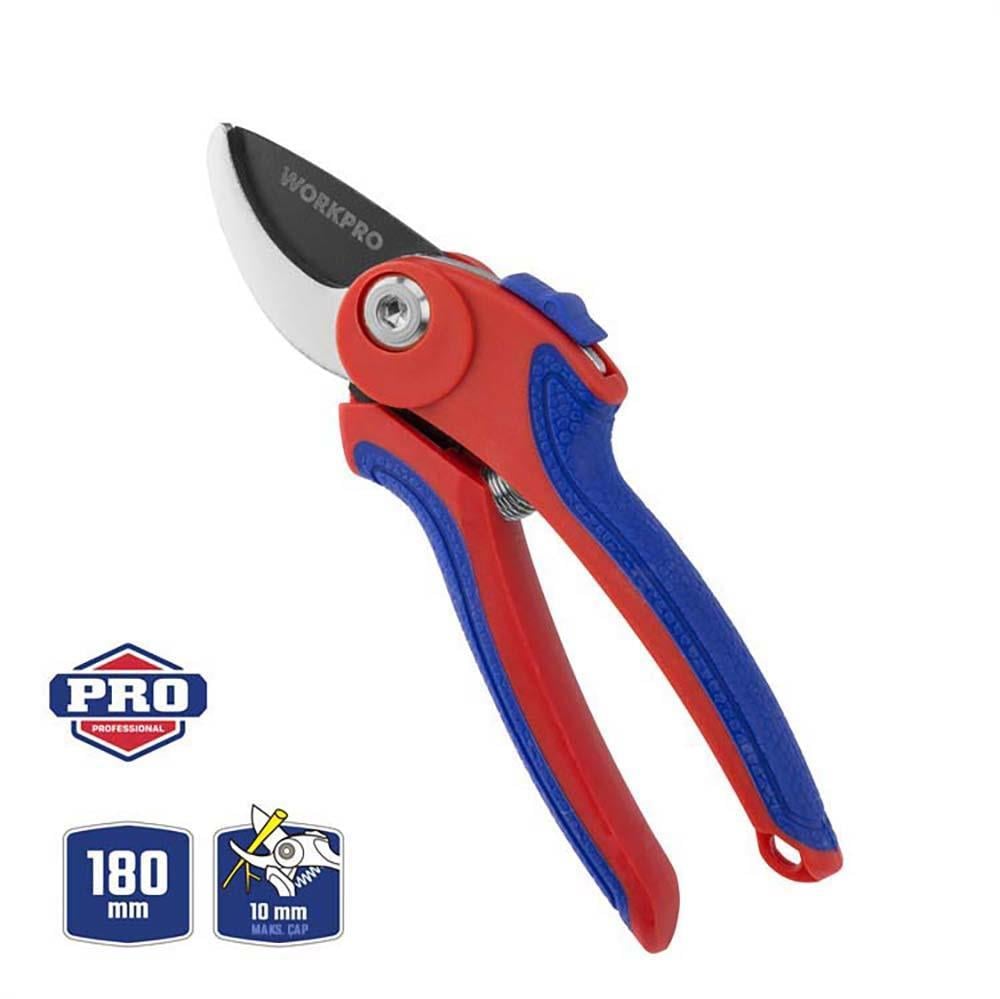 WORKPRO WP332001 180mm Profesyonel Bağ Bahçe Dal Budama Makası