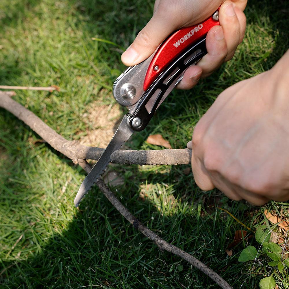 WORKPRO WP382005 4 IN 1 Çok Fonksiyonlu Bağ Bahçe Dal Budama Makası