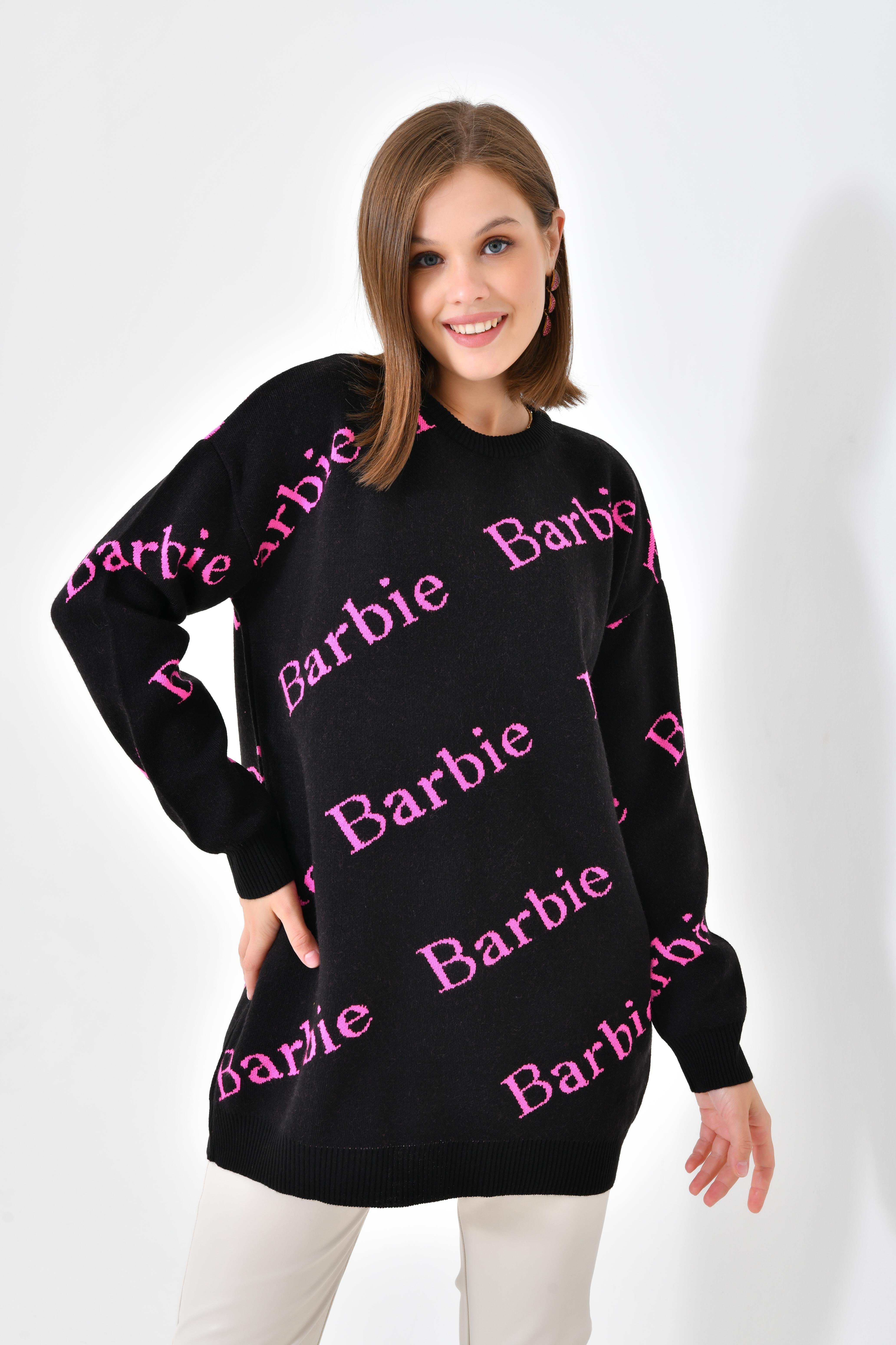 Firoy Kadın Barbie Kazak  Siyah