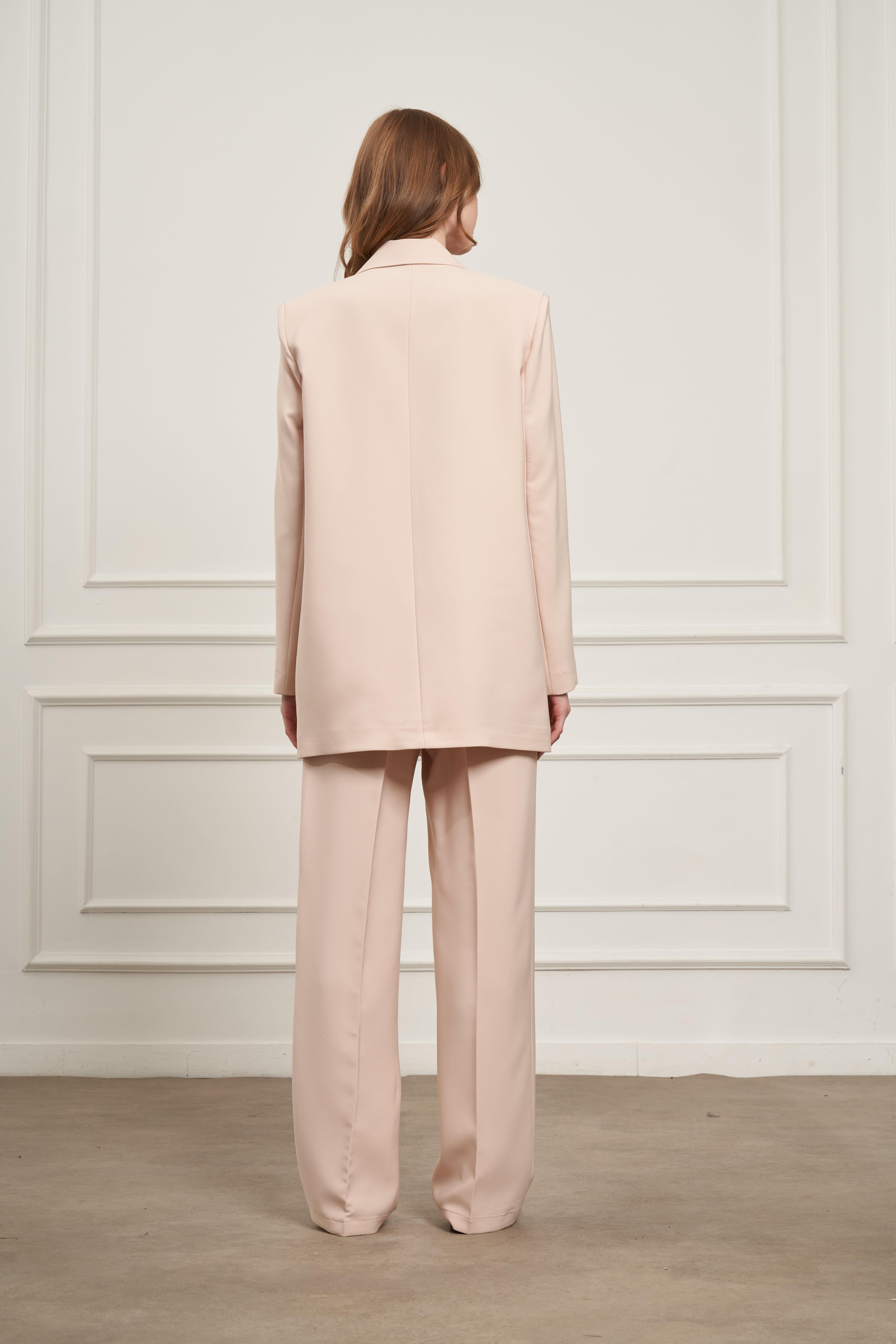 Firoy Kadın Blazer Takım  Beige