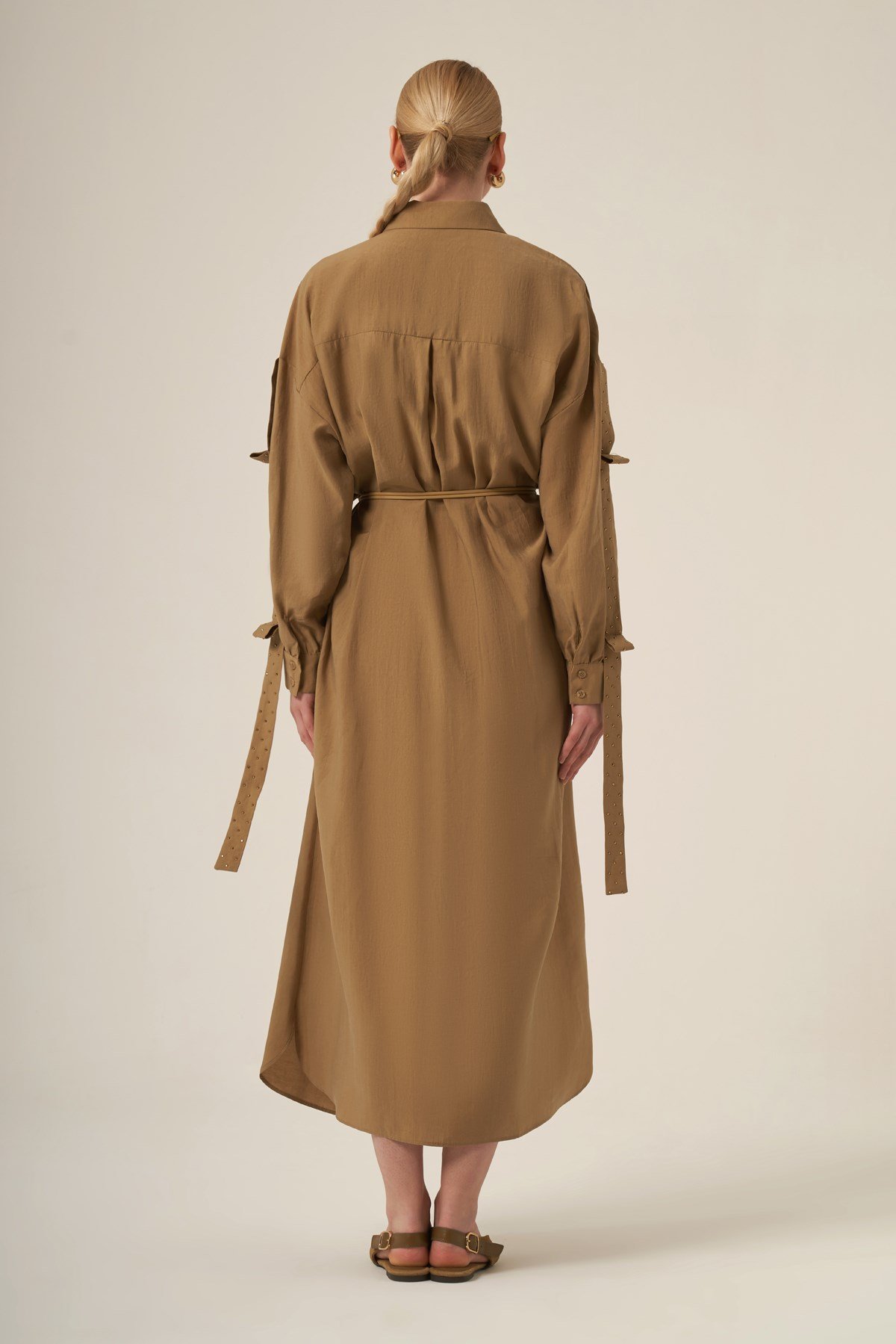 Firoy Kadın Canapos Elbise Cap  Beige