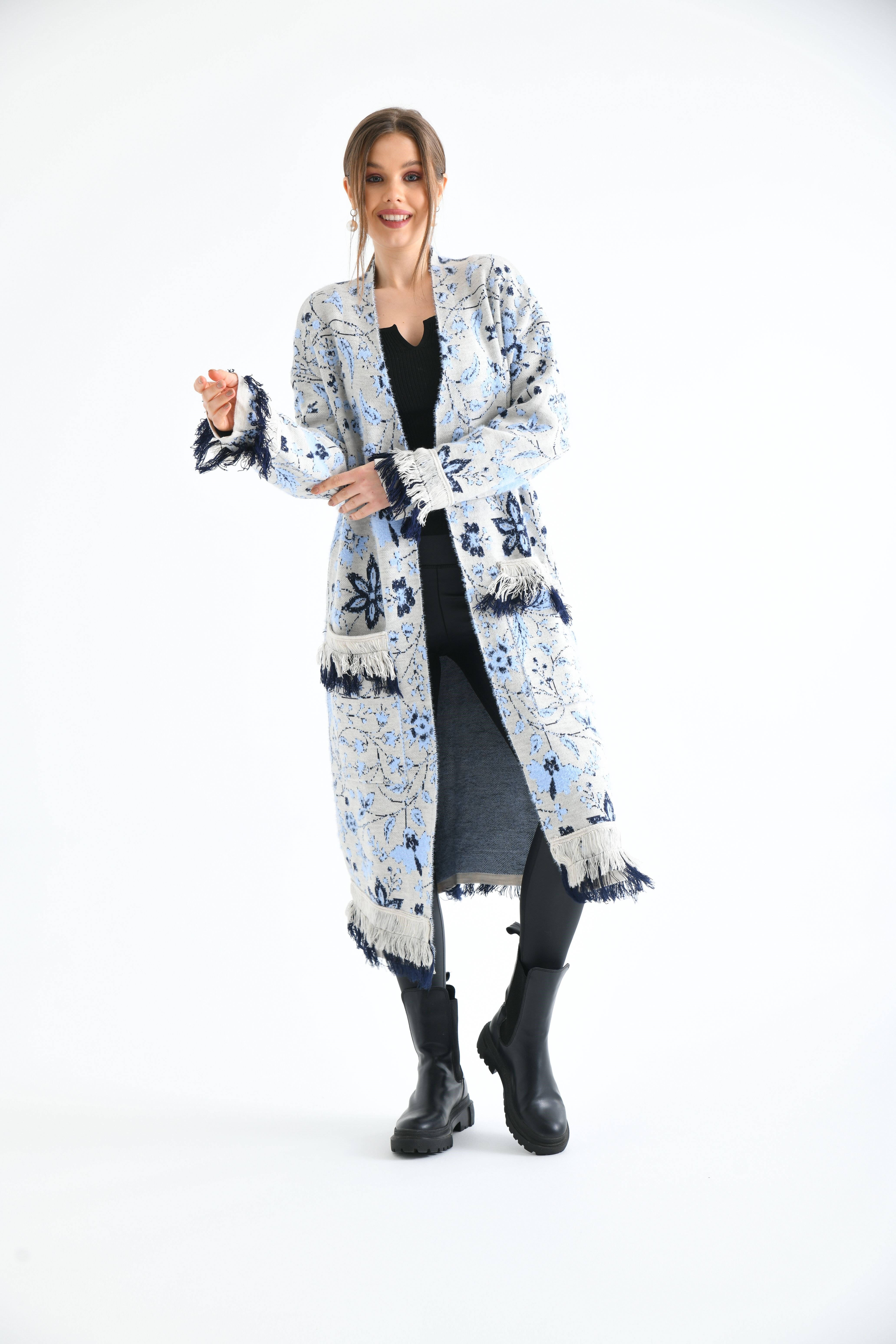 Firoy Kadın Çiçek Desenli Giycık  Beige