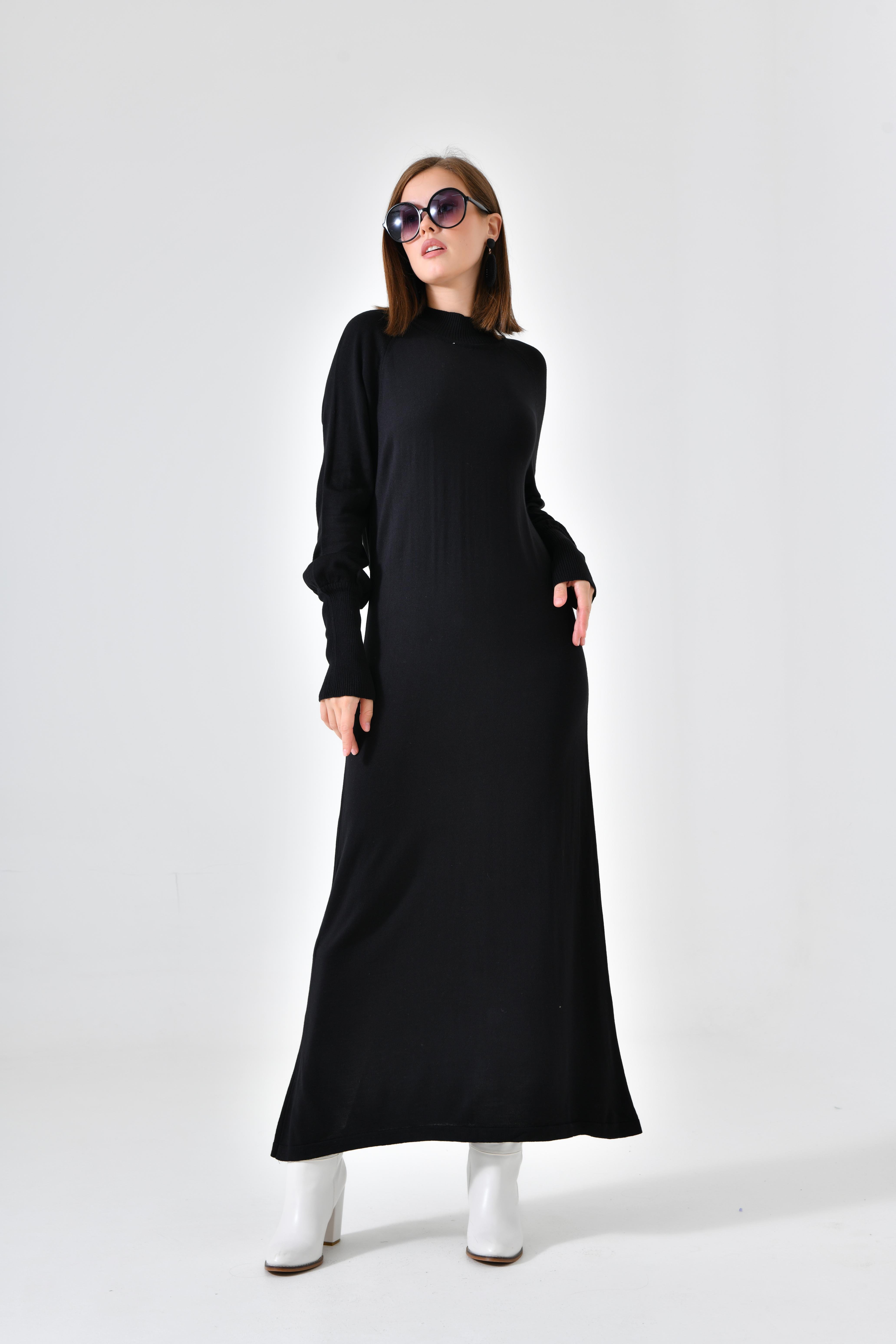 Firoy Kadın Düz Basic Tunik  Siyah