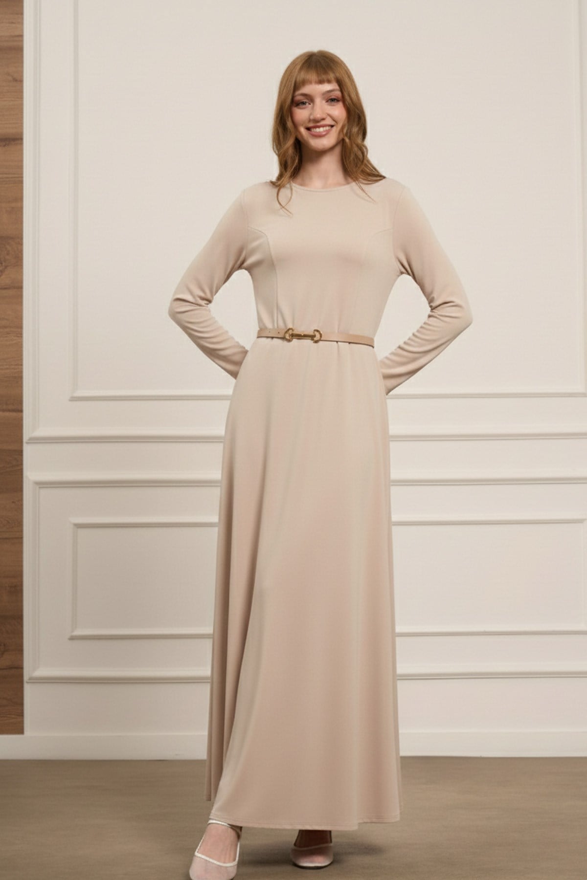 Firoy Kadın Elbise  Beige