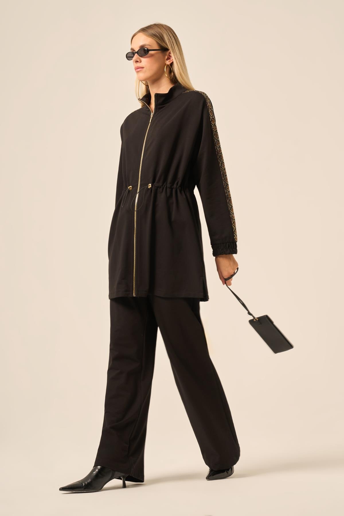 Firoy KADIN İKİ İP TAKIM  Siyah