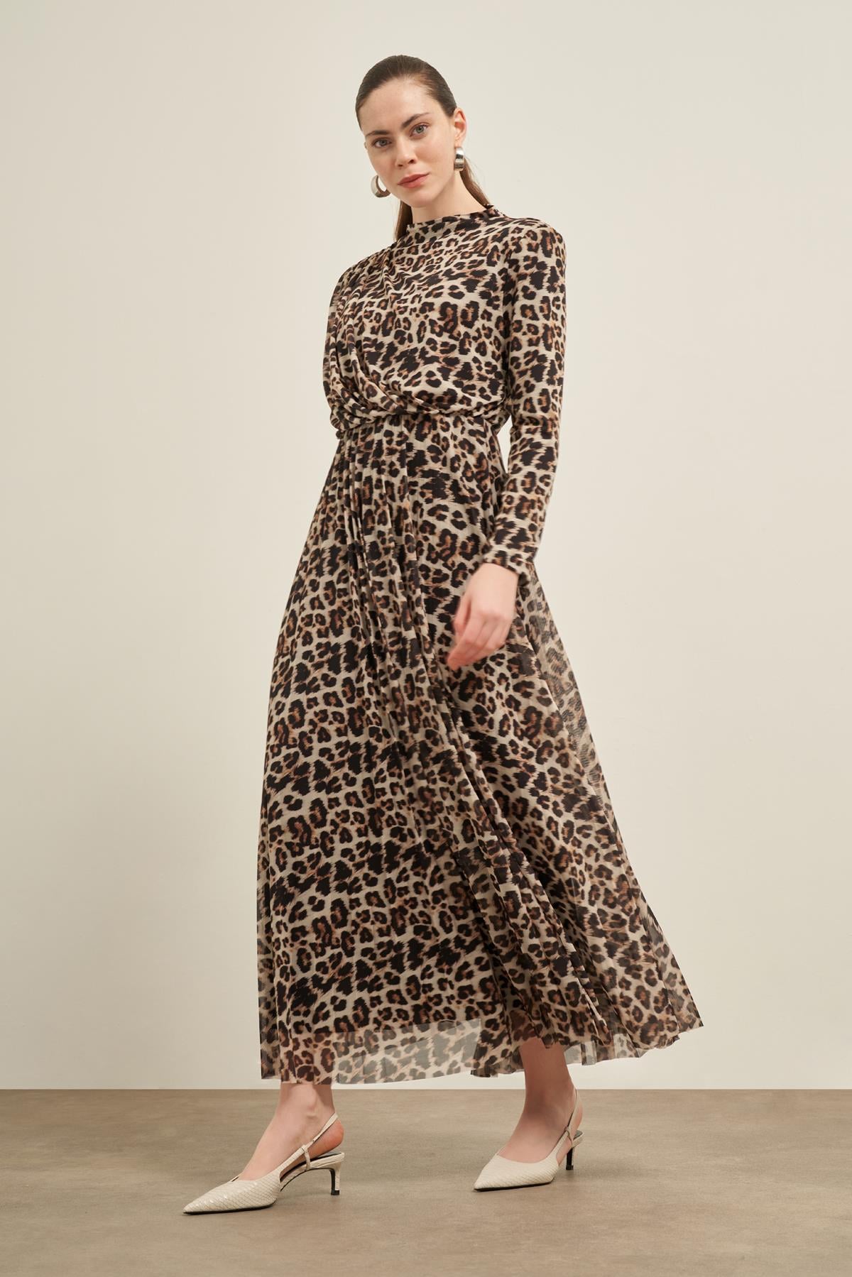 Firoy Kadın Leopar Elbise  LEOPAR