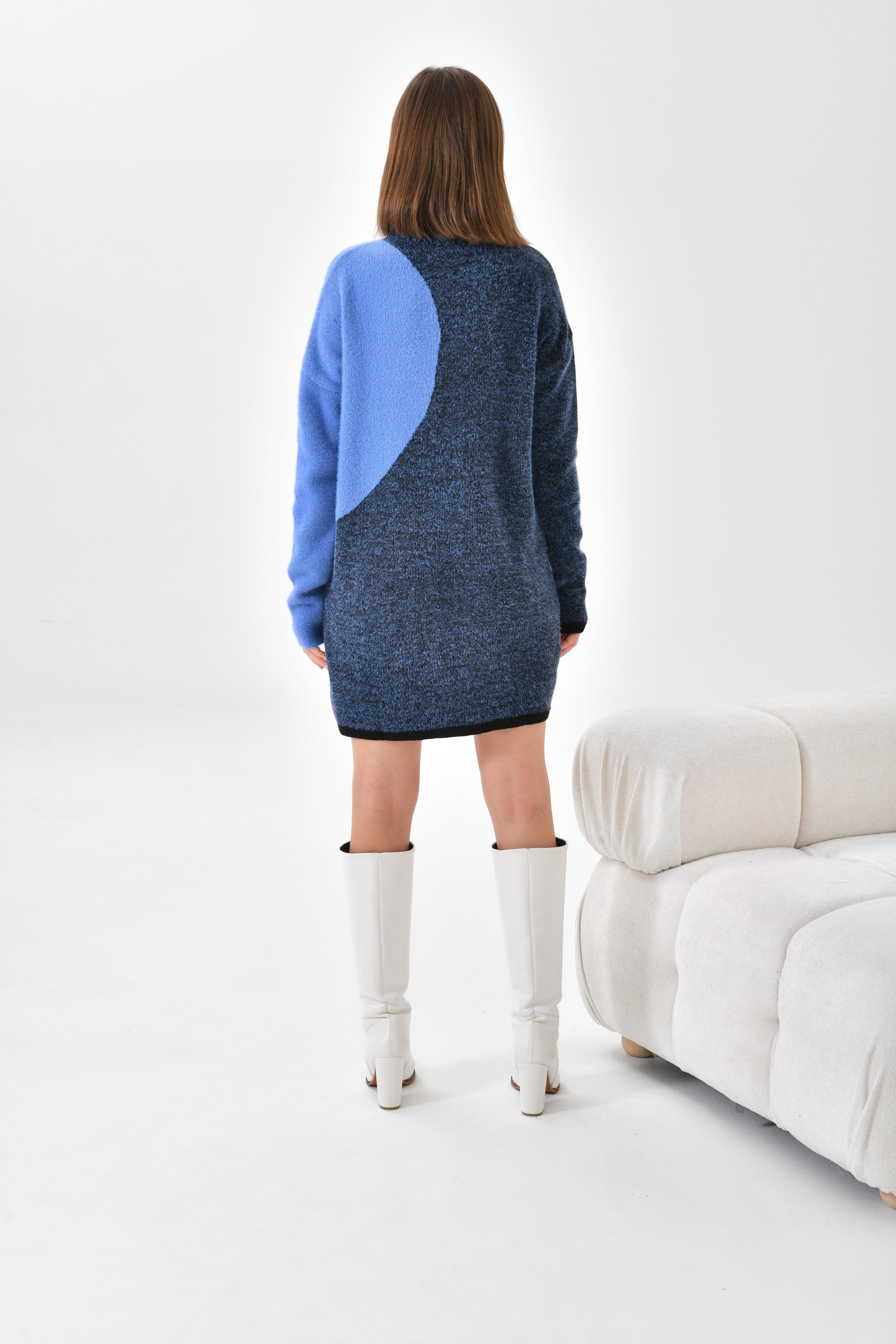 Firoy Kadın Oval Detaylı Tunik  Siyah