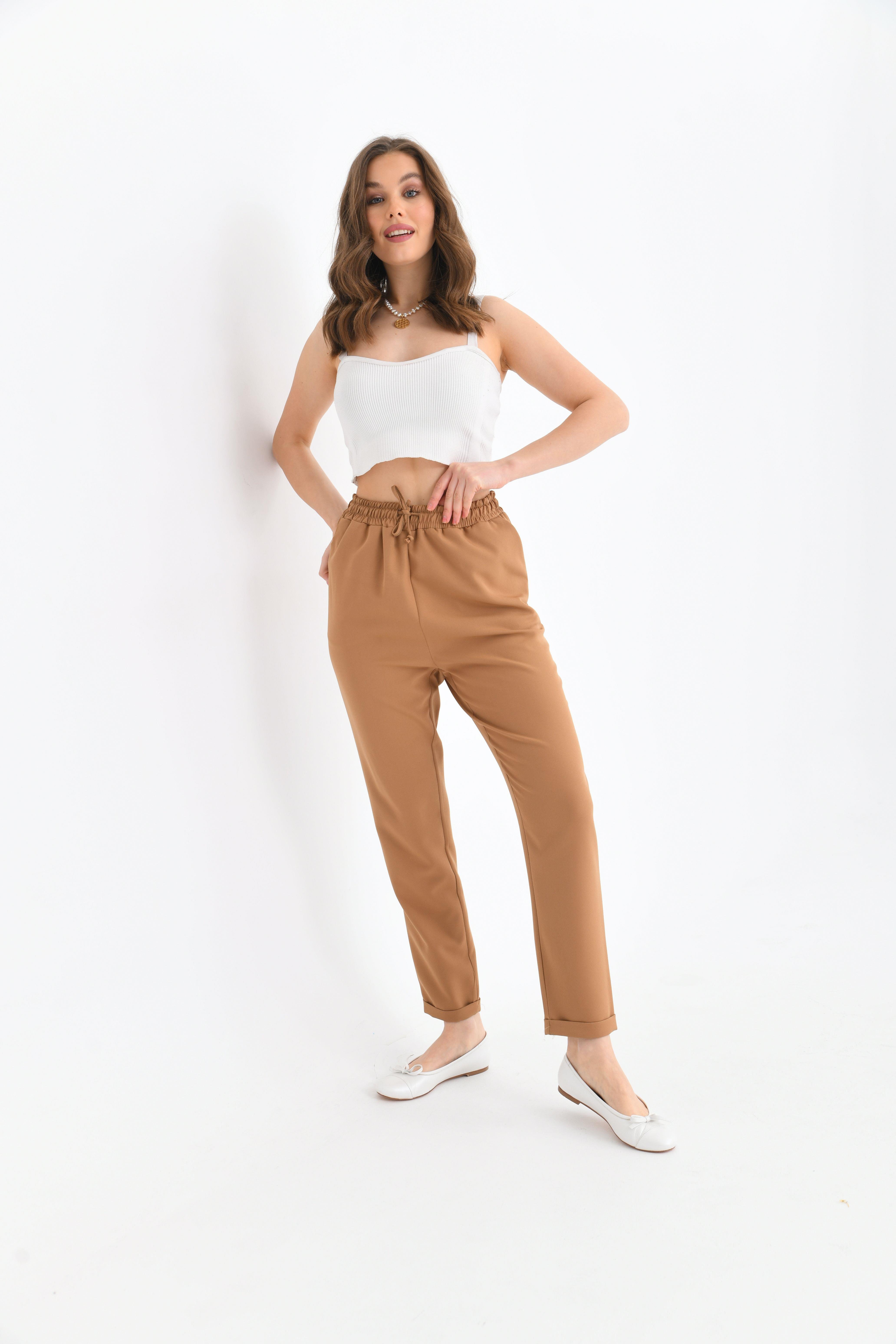 Firoy Kadın Pantolon  Camel