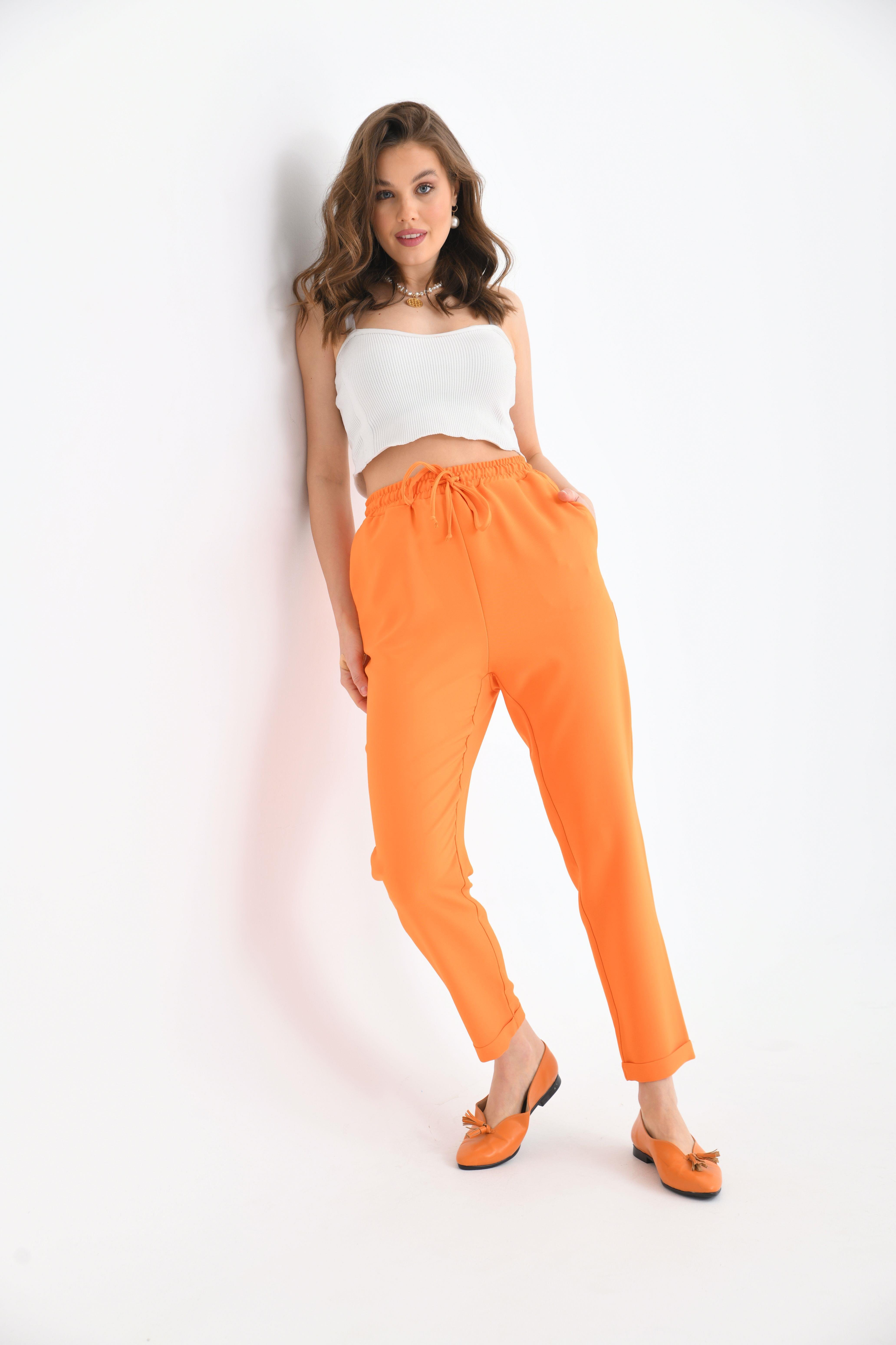 Firoy Kadın Pantolon  Orange