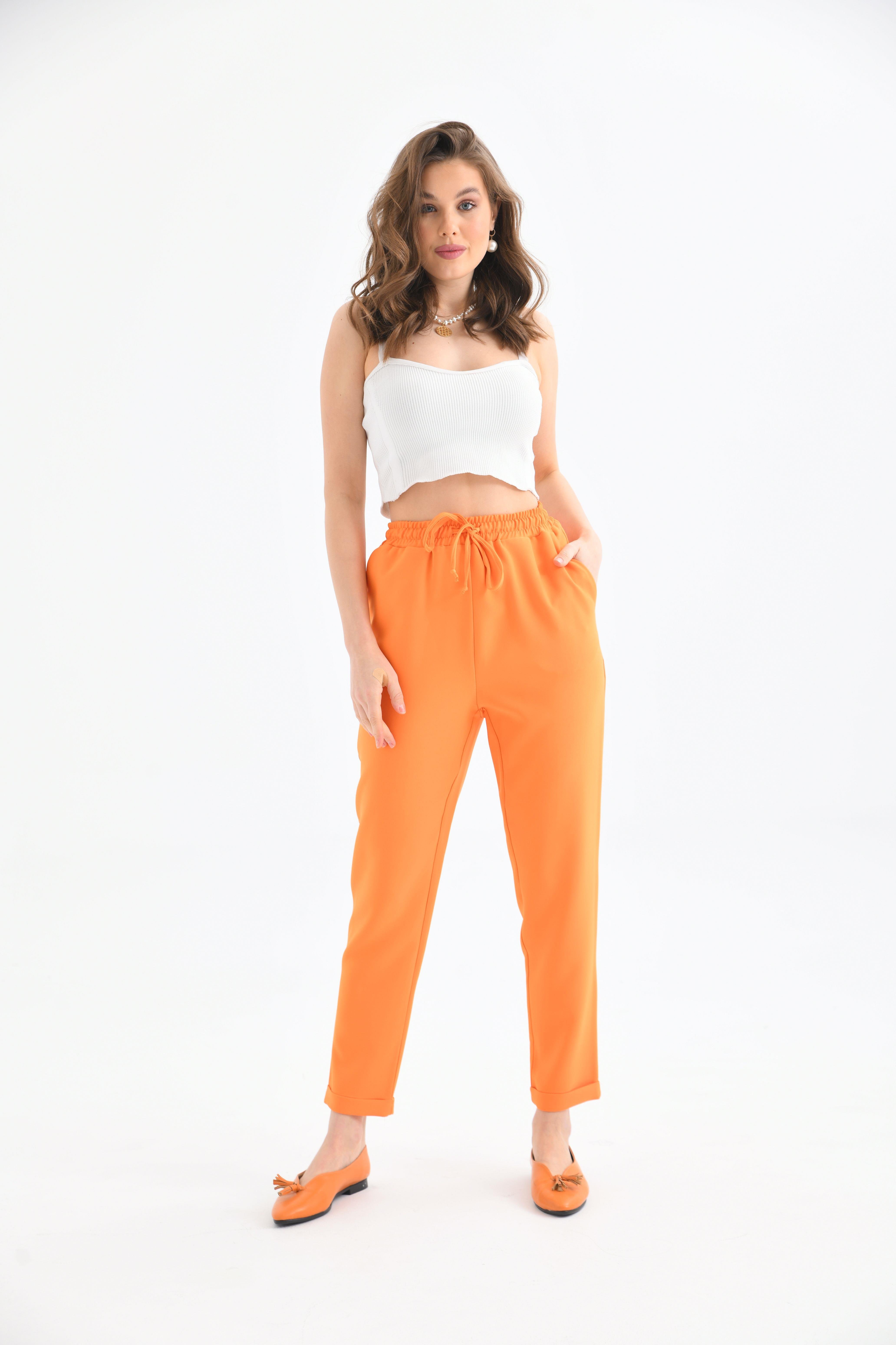 Firoy Kadın Pantolon  Orange