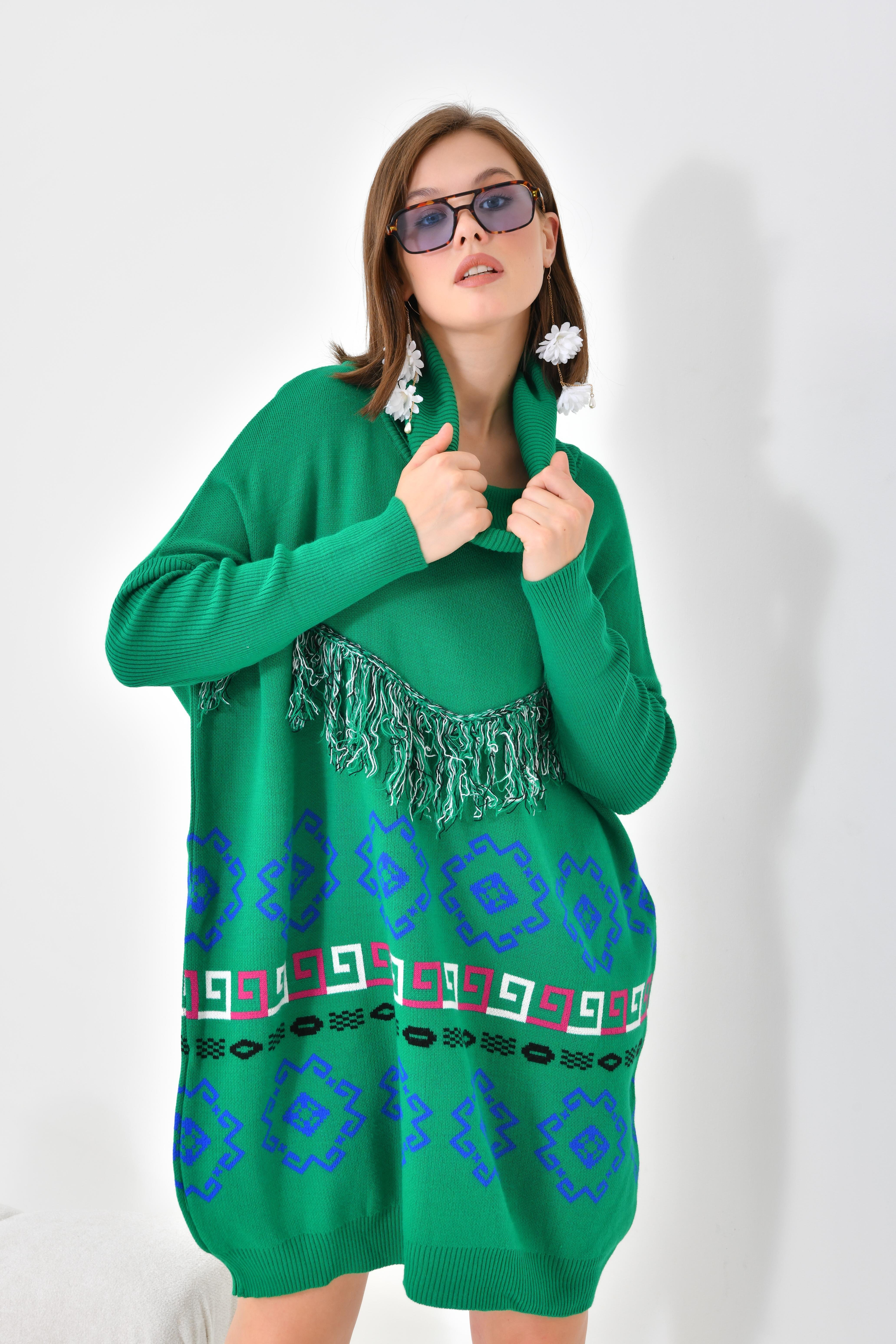 Firoy Kadın Püskül Detaylı Tunik  Benetton