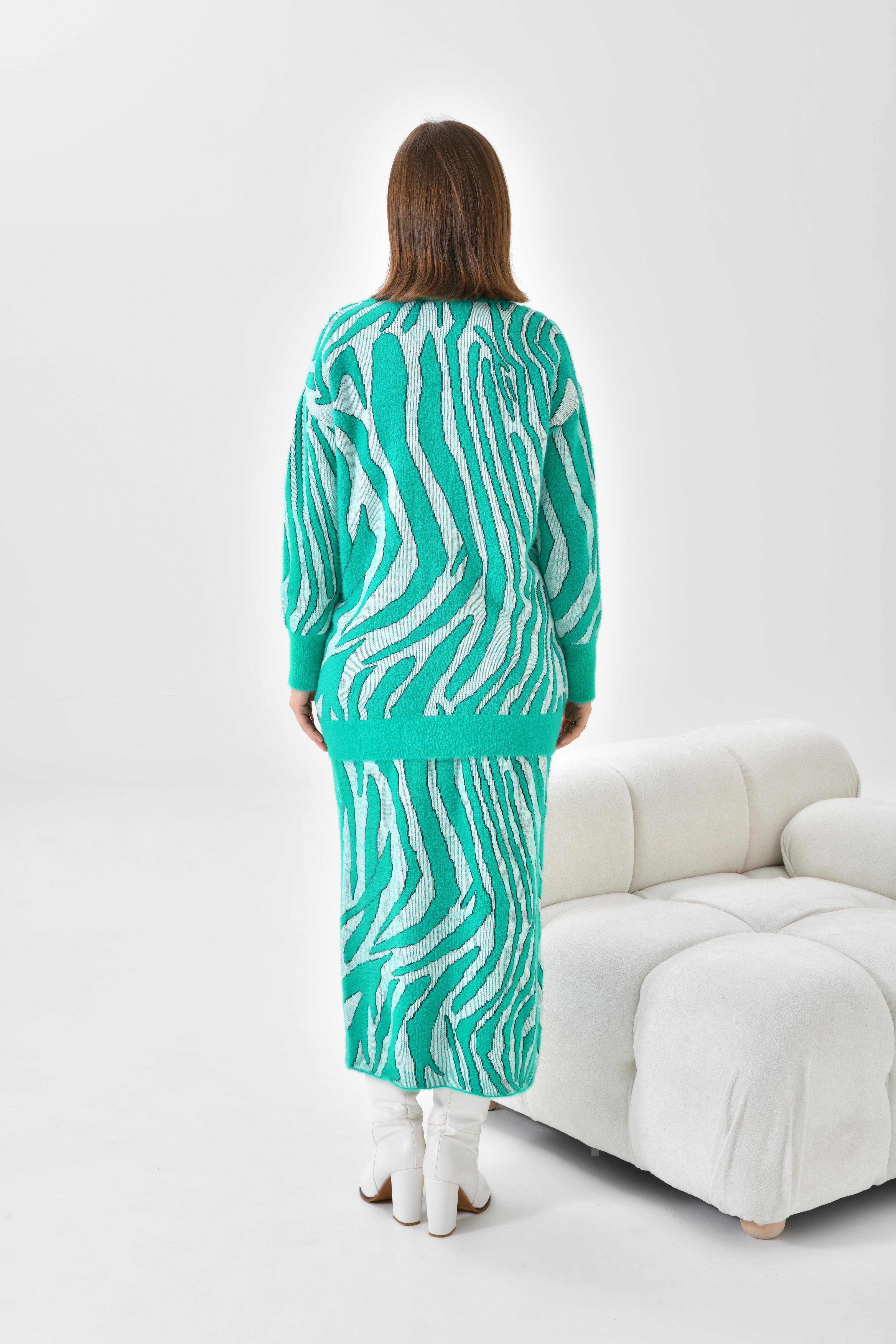 Firoy Kadın Zebra Desenli İkili Takım  Benetton