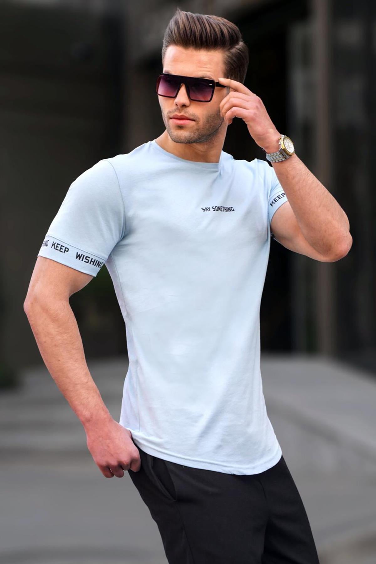 Bebe Mavisi Basic Erkek Tişört 4461