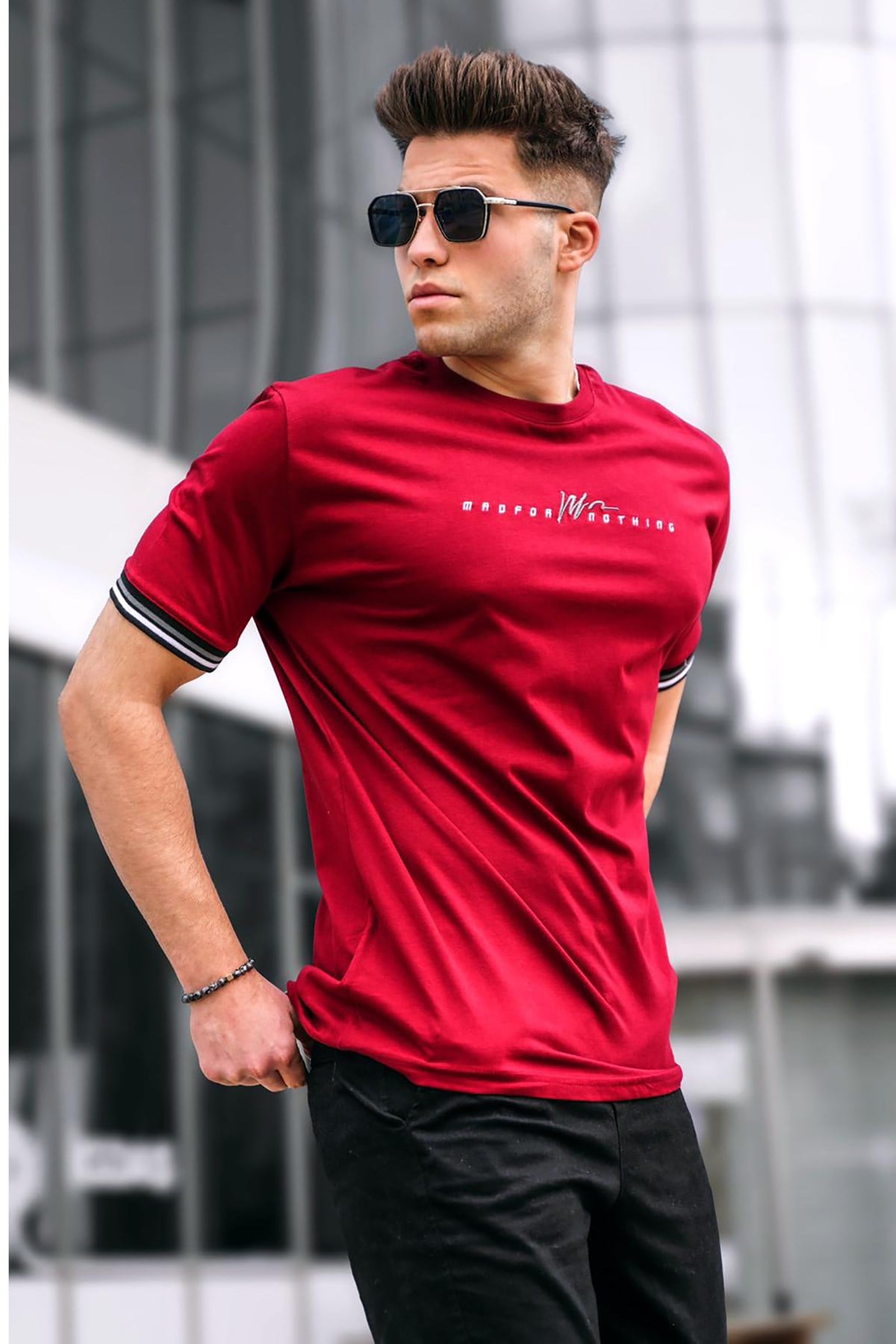 Bordo Basic Erkek Tişört