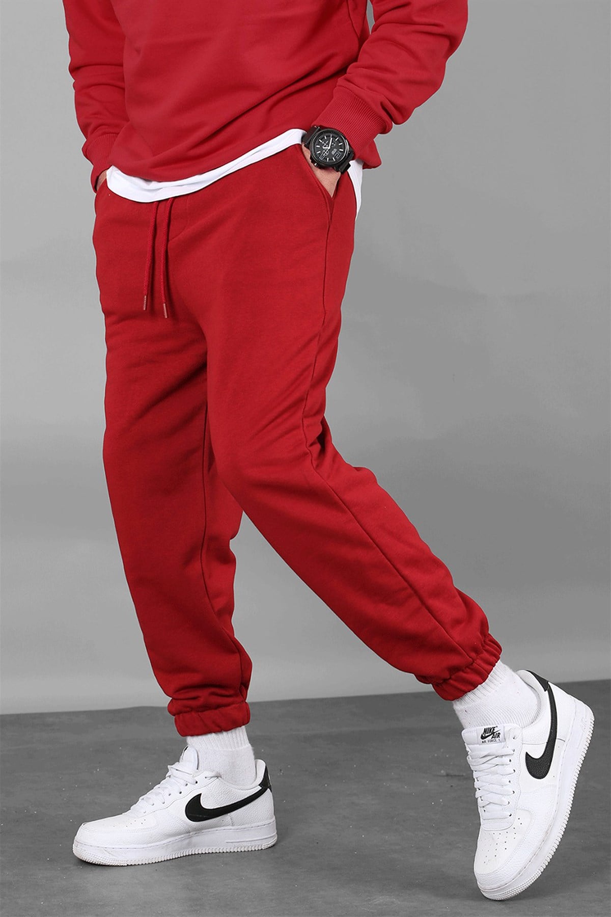 Bordo Basic Regular Fit Erkek Eşofman Altı