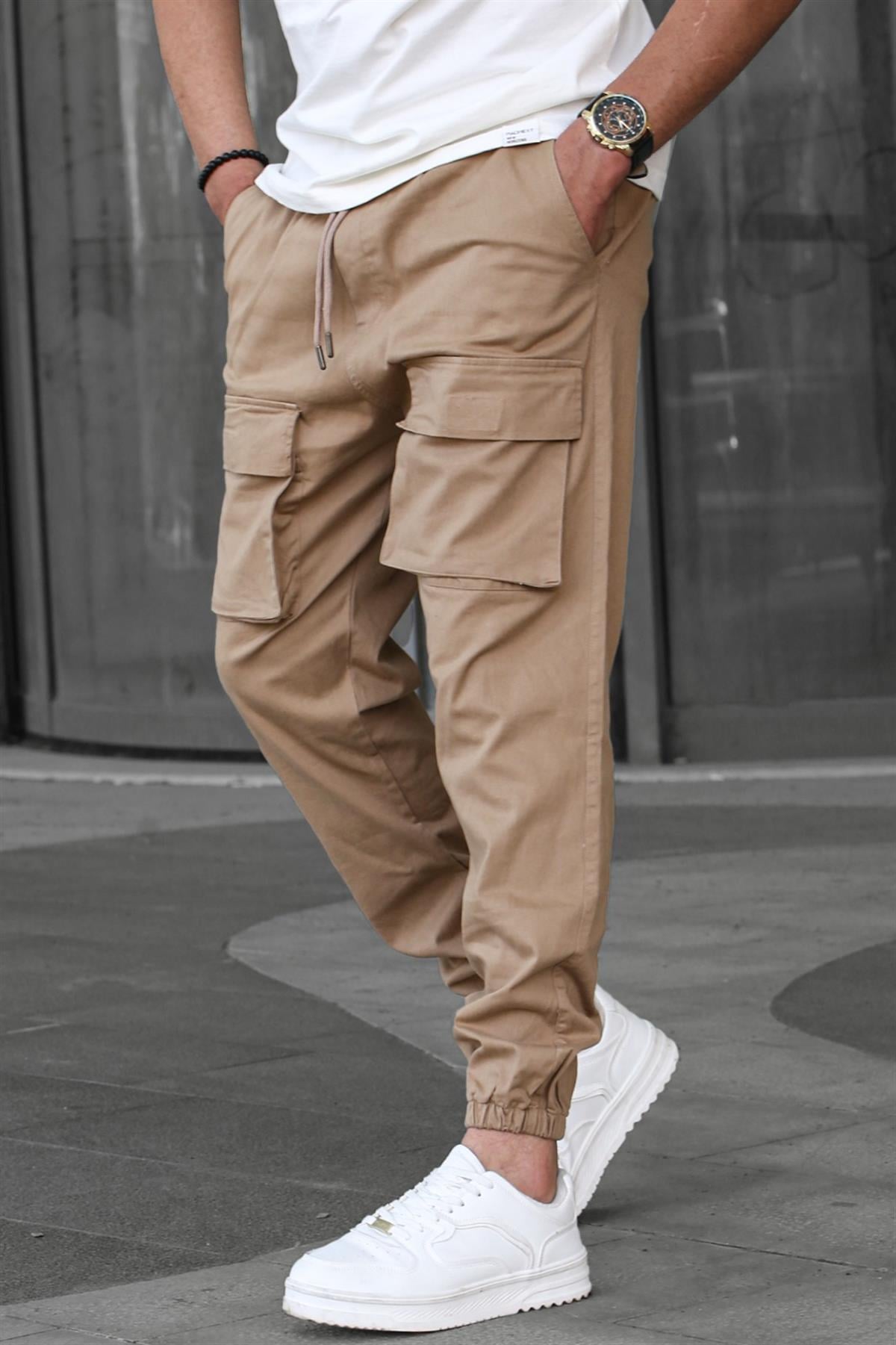 Camel Kargo Cep Erkek Jogger Pantolon 6812