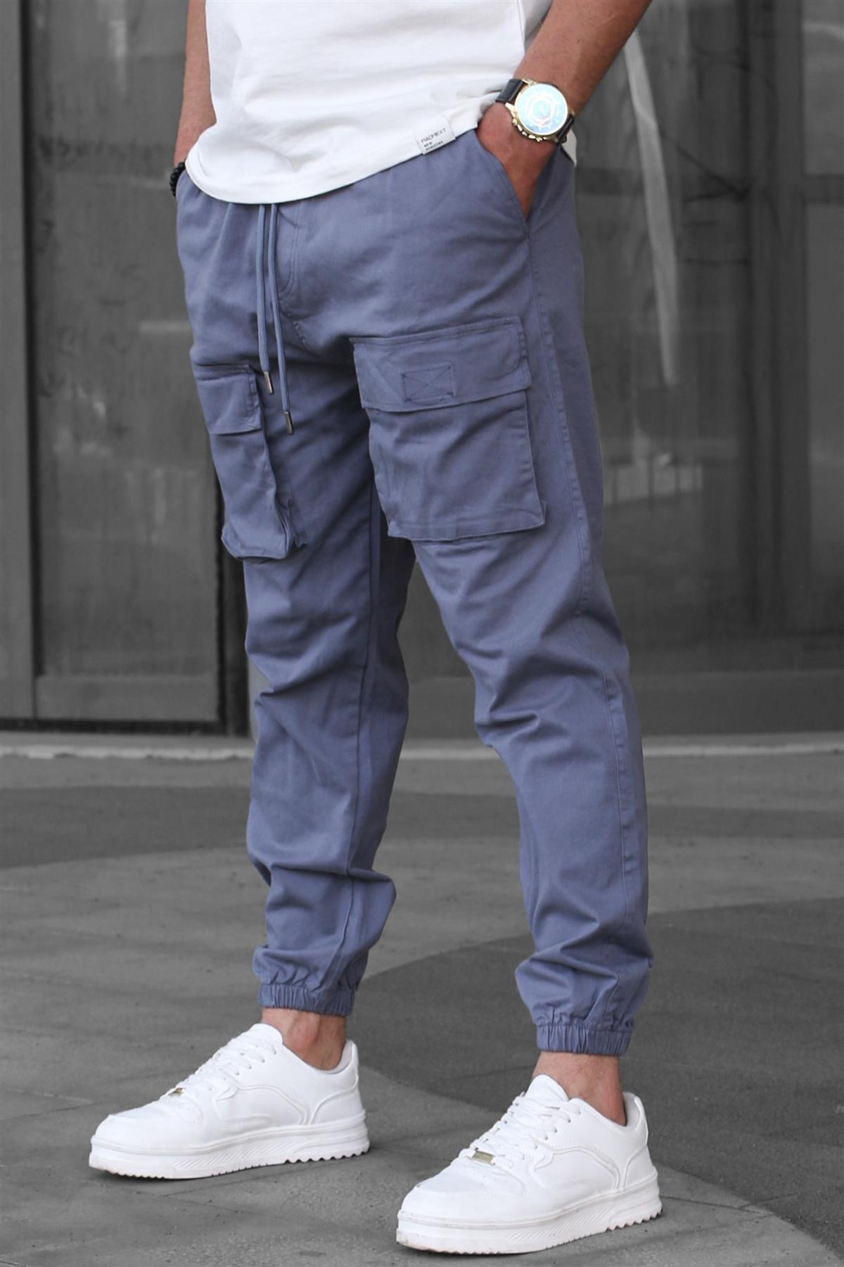 Füme Kargo Cep Erkek Jogger Pantolon 6812
