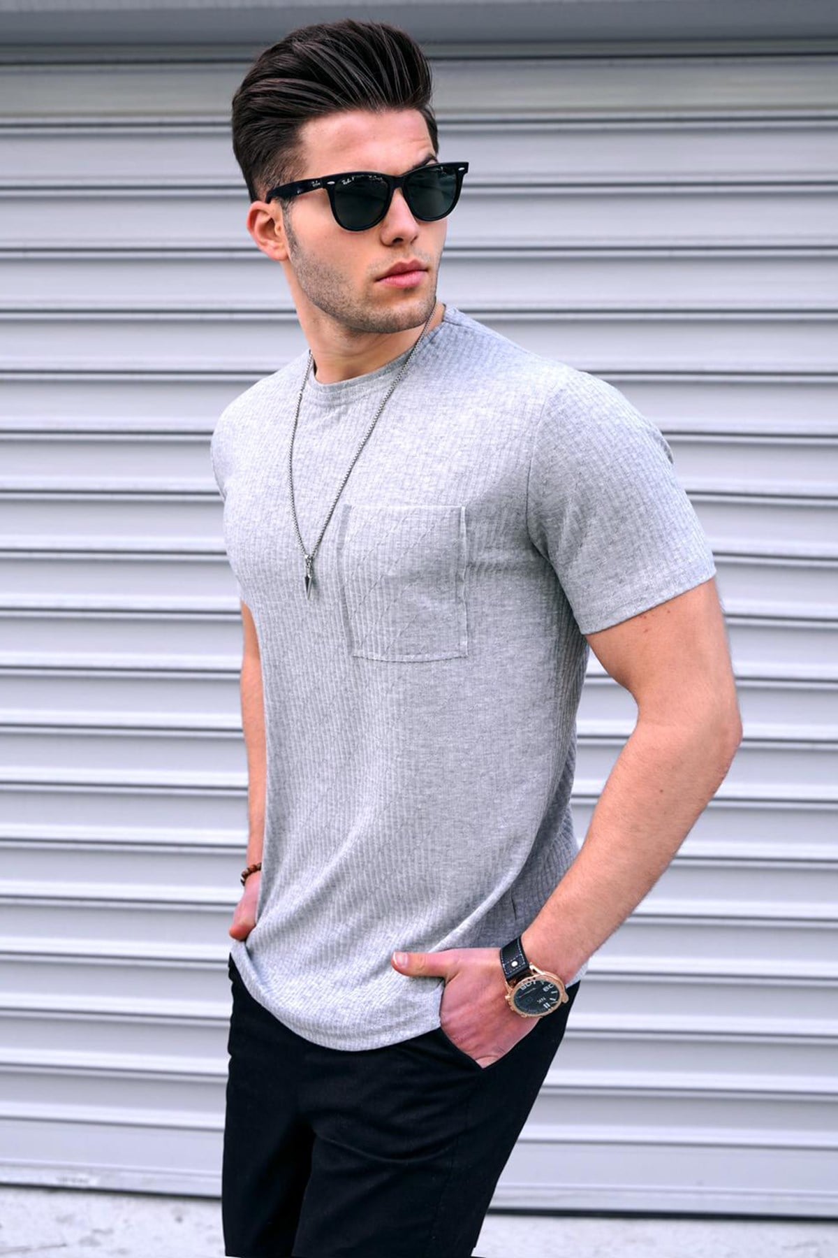 Gri Basic Triko Tişört