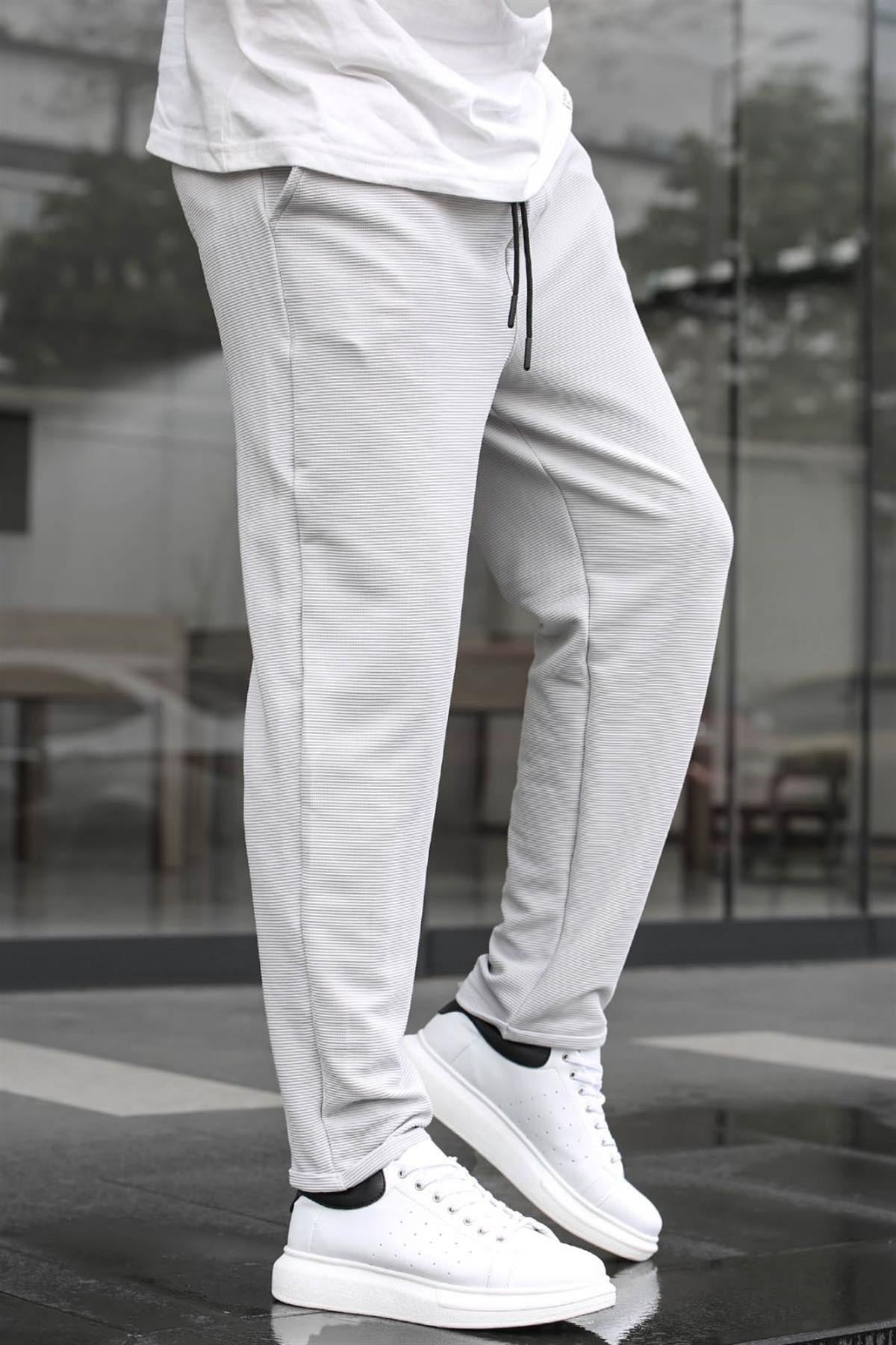 Gri Basic Waffle Kumaş Erkek Pantolon 6509