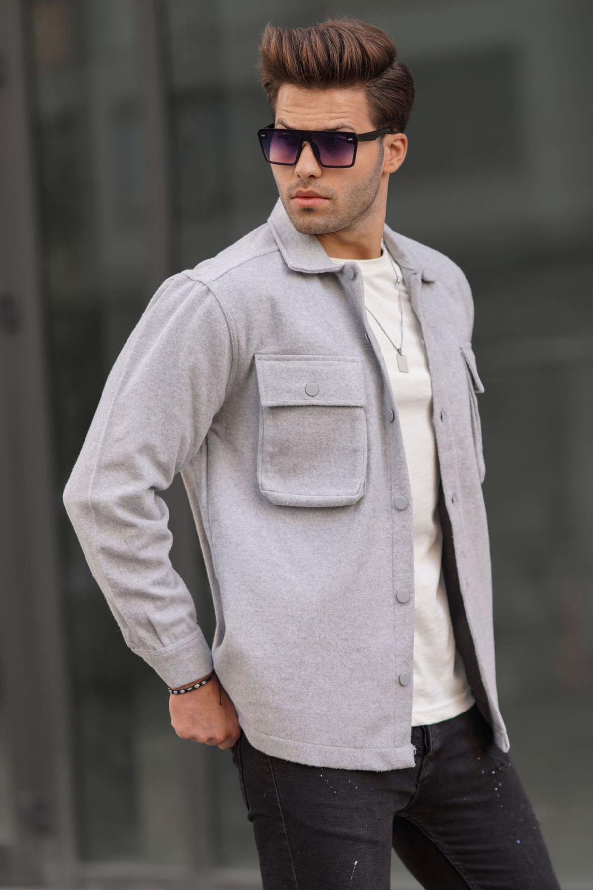 Kemik Oversize Oduncu Erkek Gömlek 6809