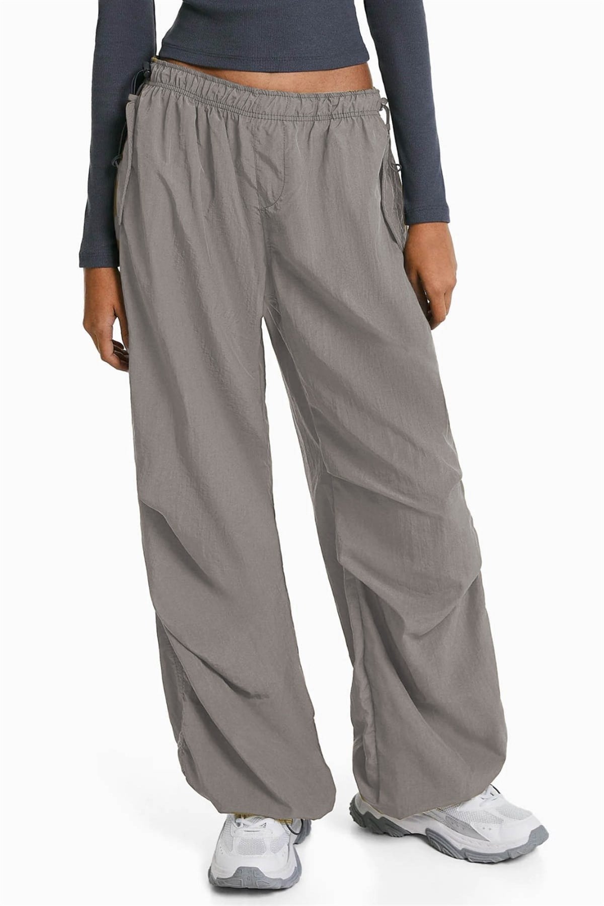 Gri Paraşüt Jogger Kadın Pantolon MG1726