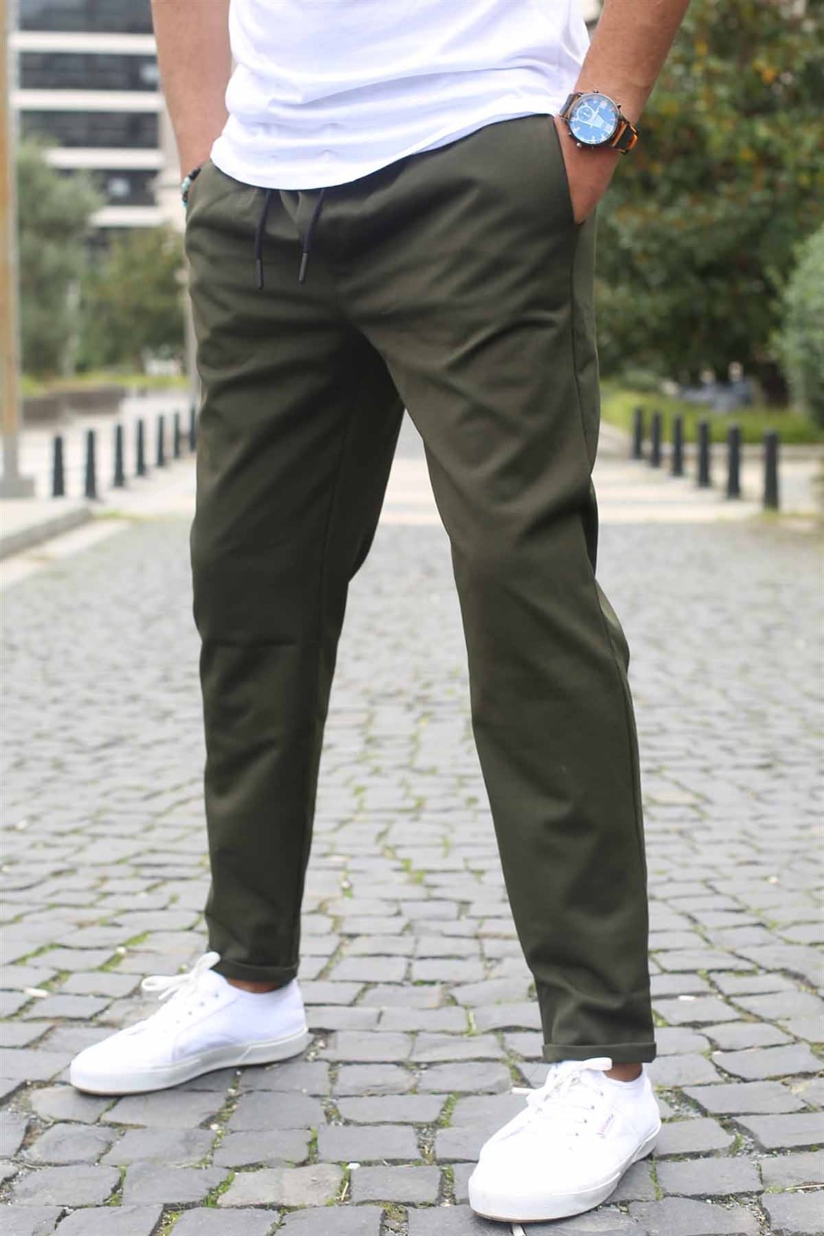 Haki Basic Jogger Pantolon 5486