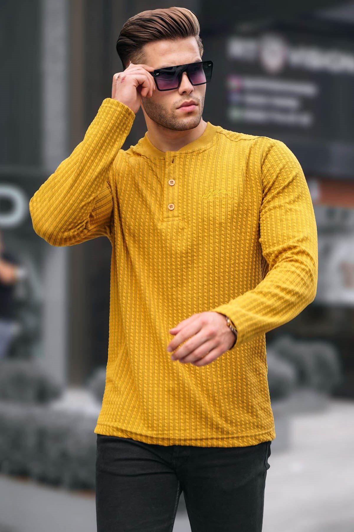 Hardal Waffle Kumaş Basic Kazak 6007