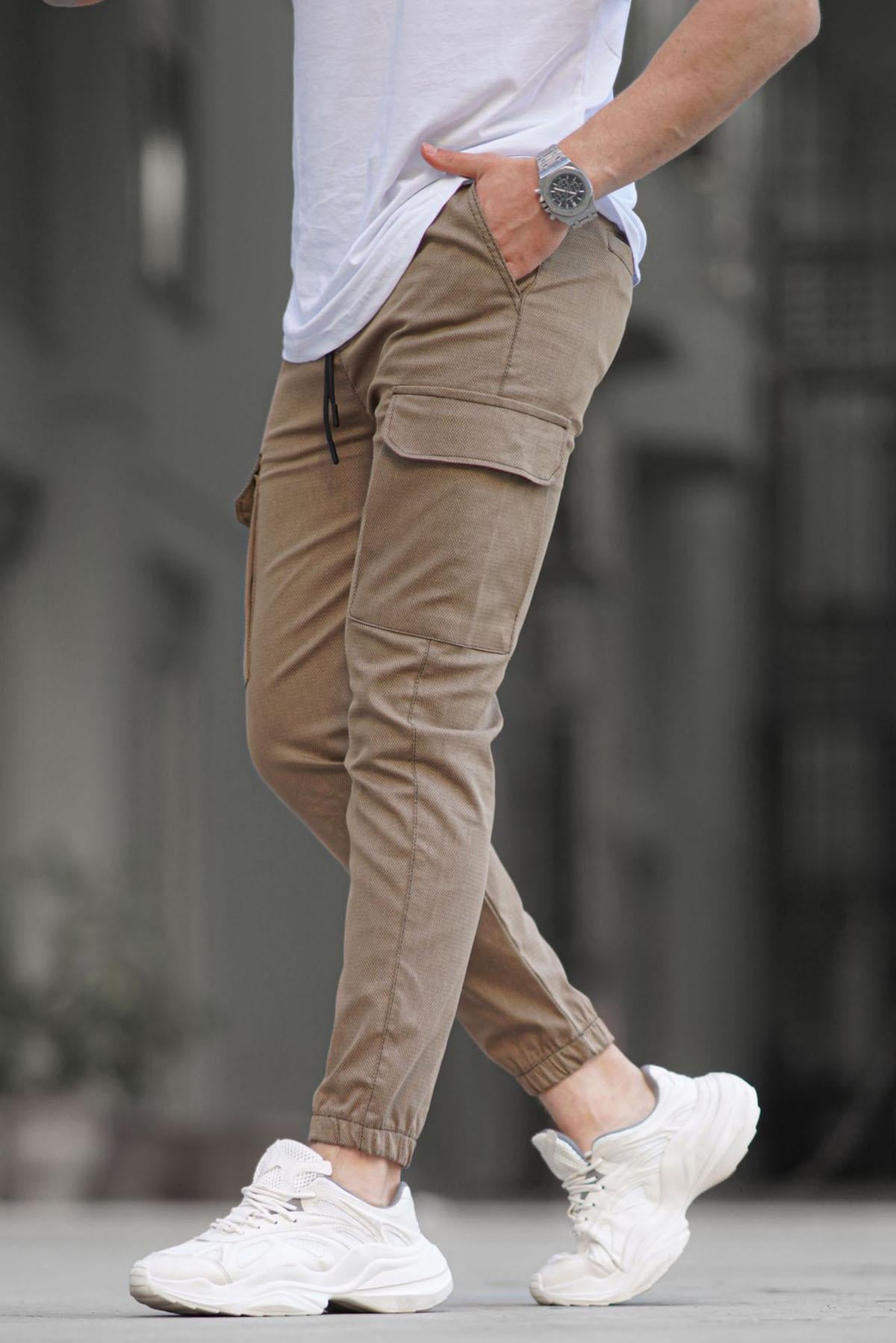 Men Brown Cargo Trousers 5463