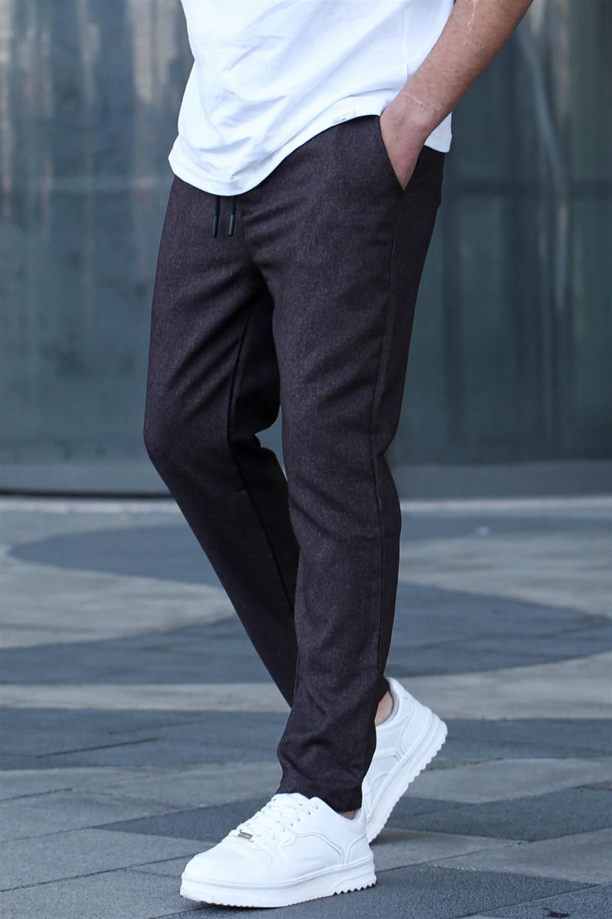 Brown Regular Fit Jogger Trousers 5481
