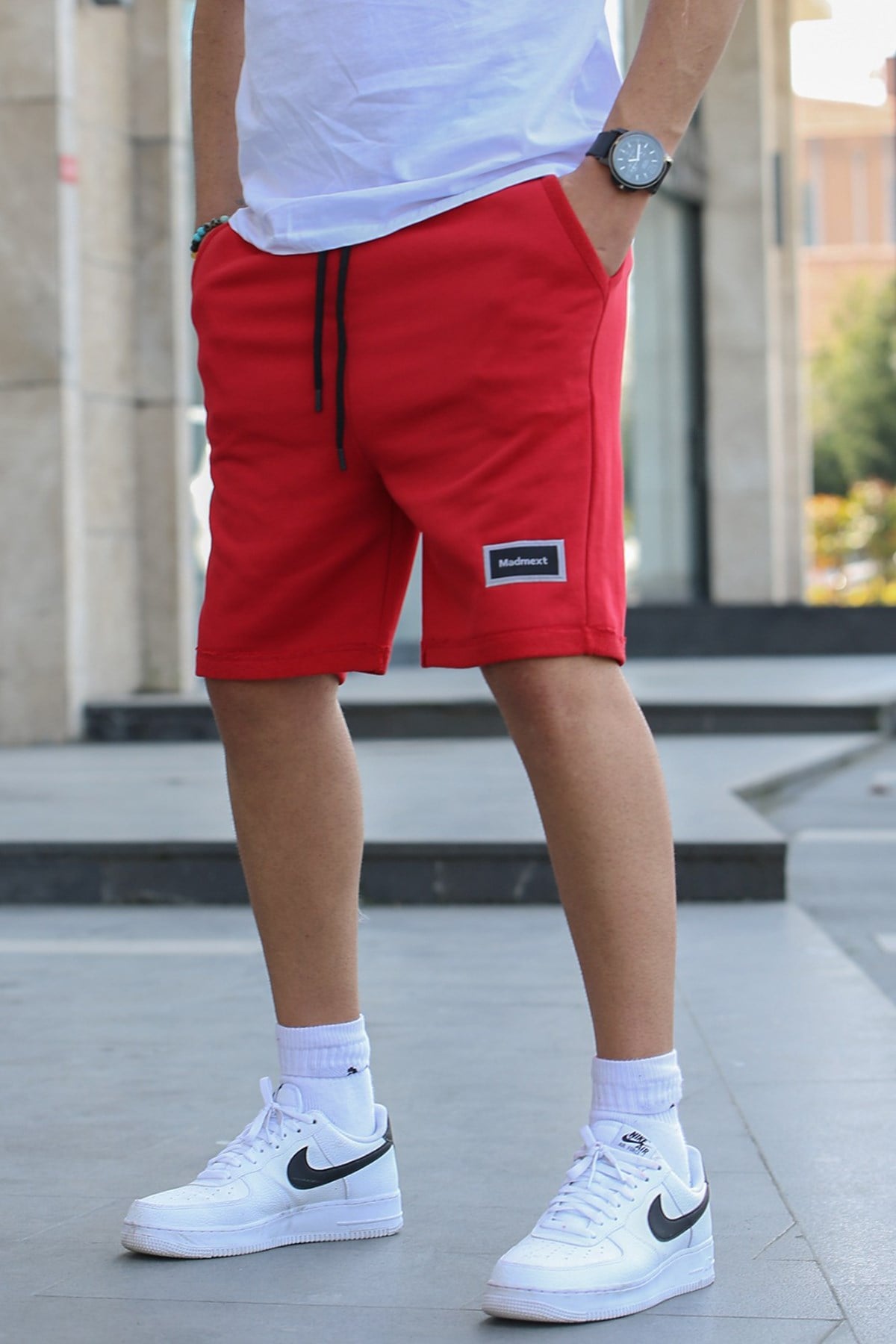 Kırmızı Regular Fit Basic Erkek Kapri Şort