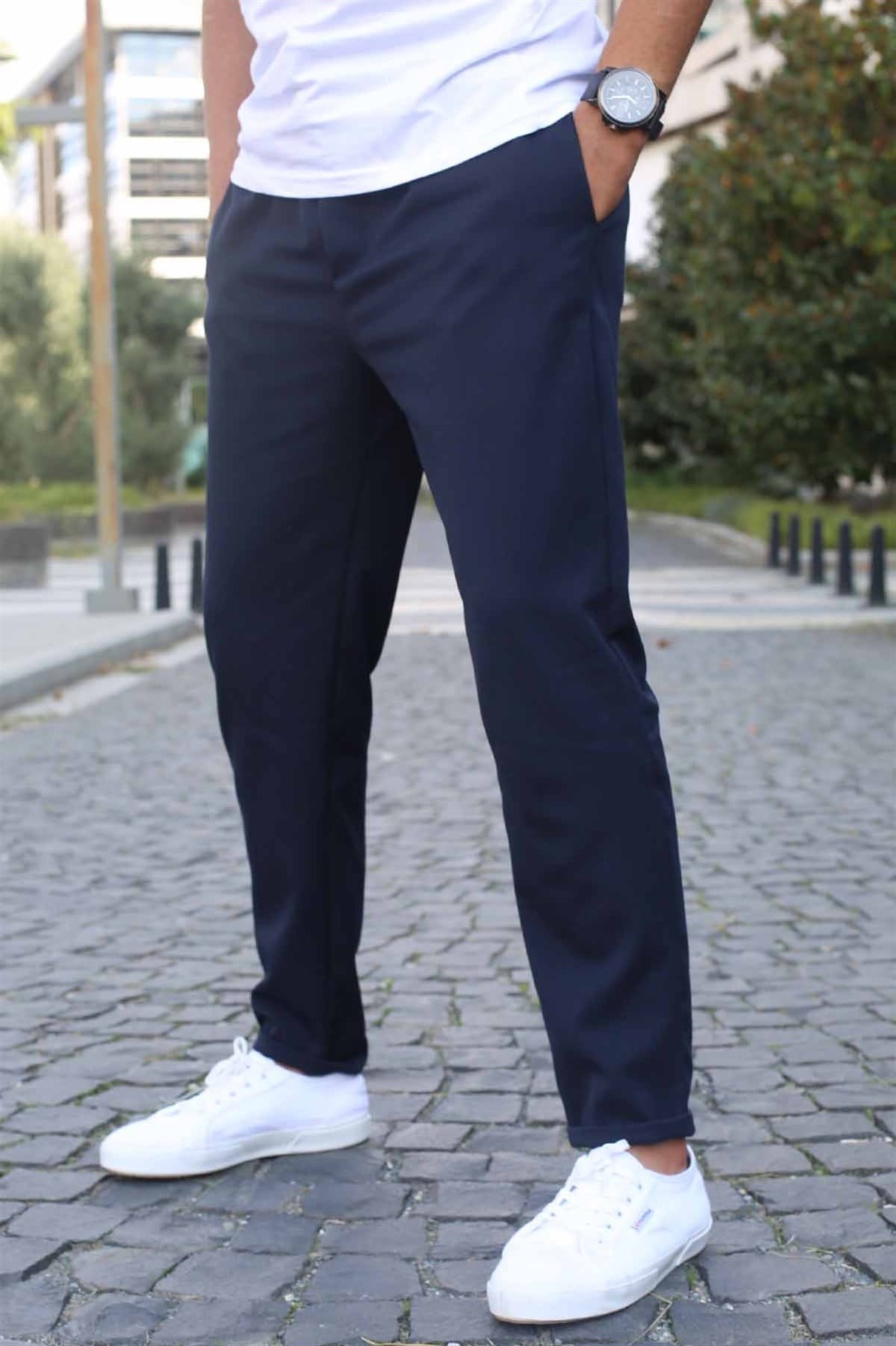 Lacivert Basic Jogger Pantolon 5486