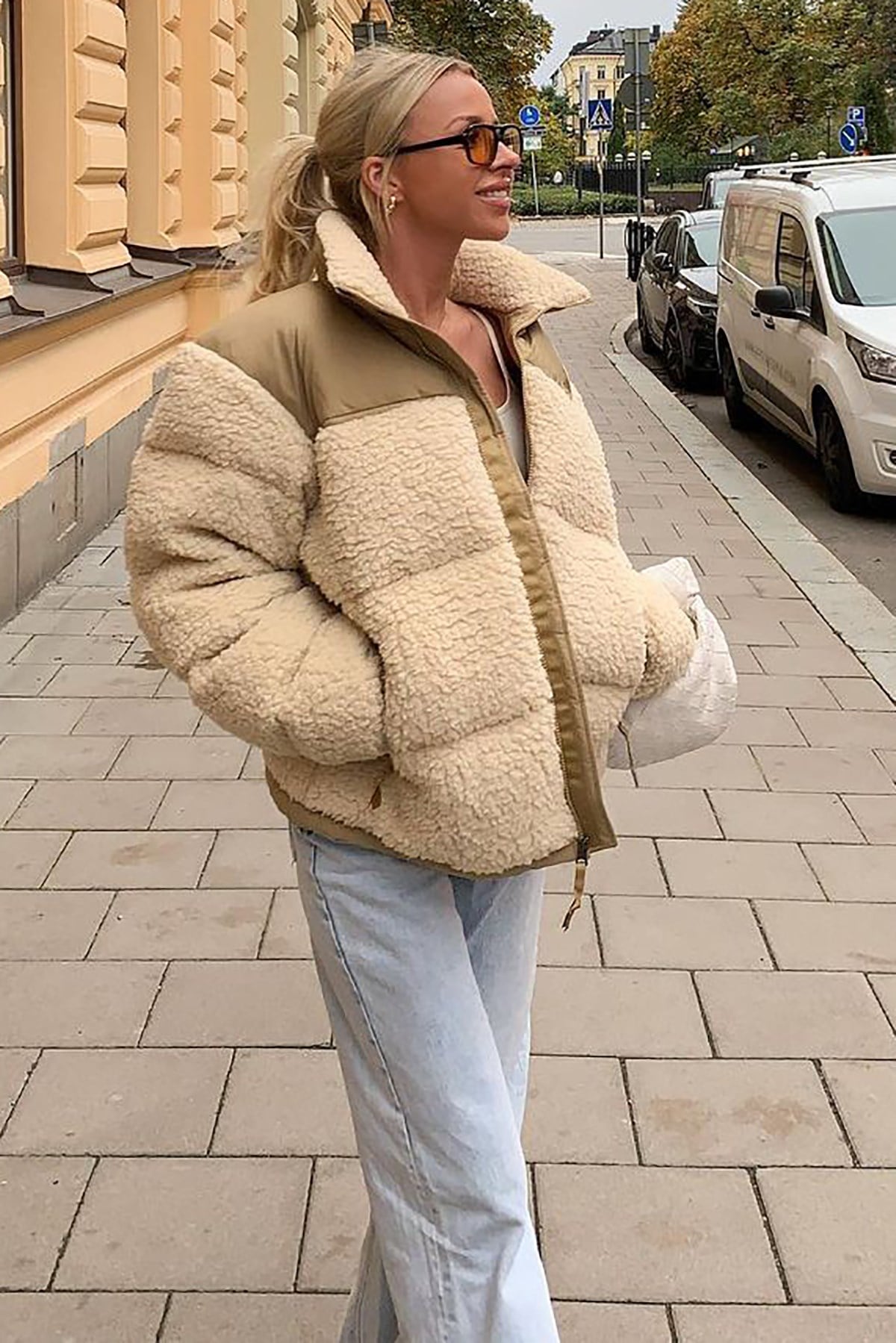 Mad Girls Bej Şişme Mont MG1371