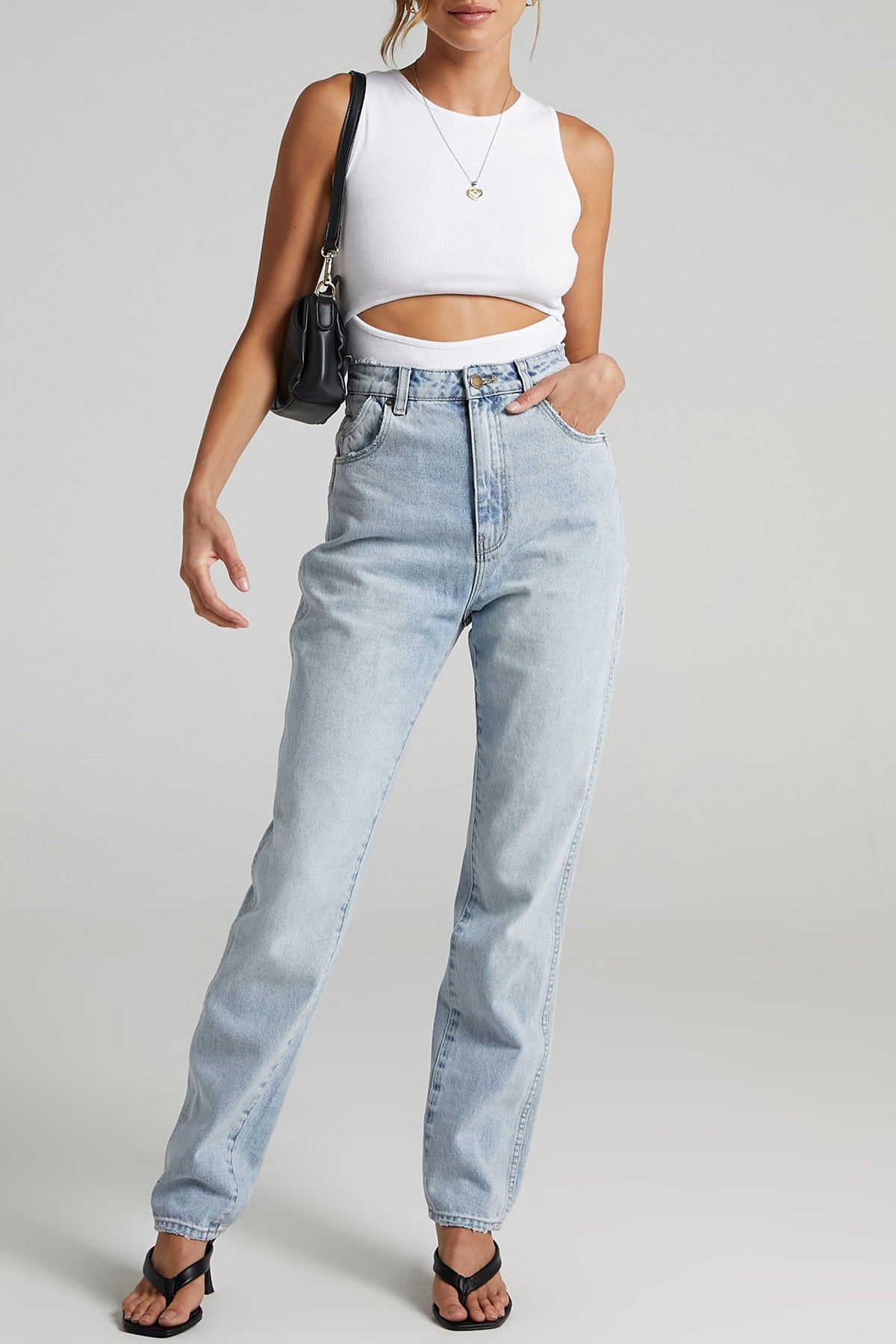 Mad Girls Beyaz Basic Bodysuit MG1448