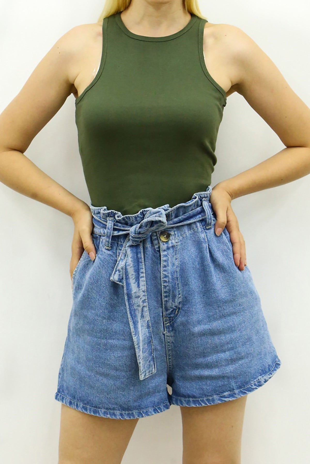 Mad Girls Mint Crop Top MG361