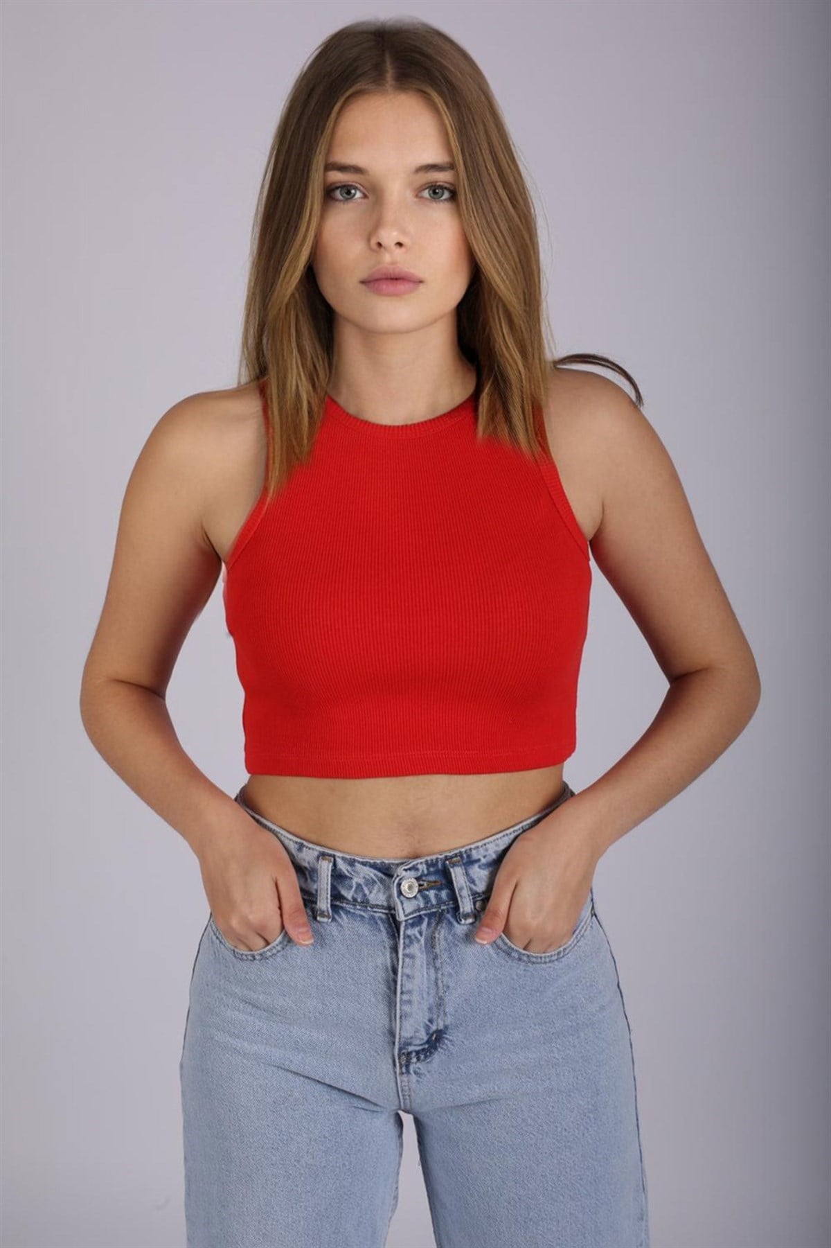 Mad Girls Kırmızı Crop Top MG1113