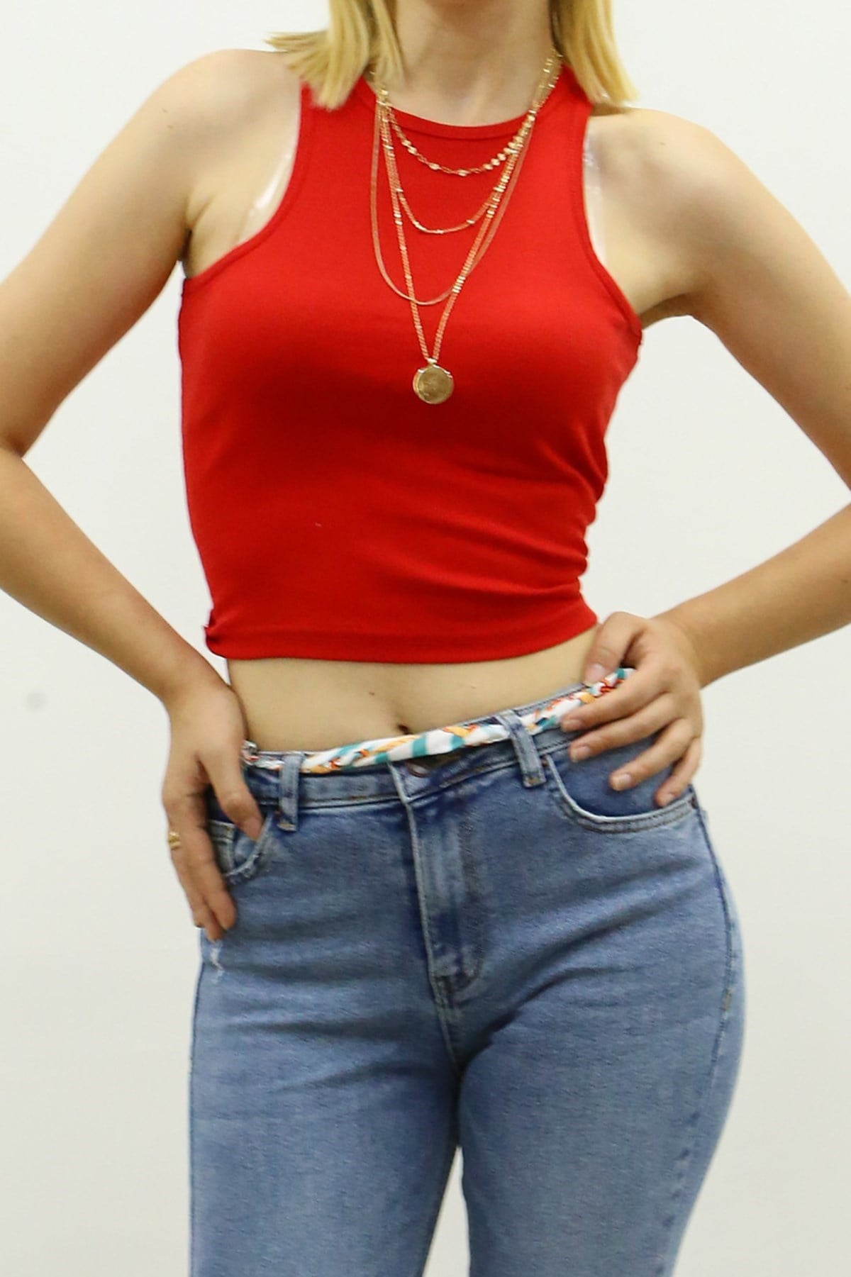 Mad Girls Red Crop Top MG361