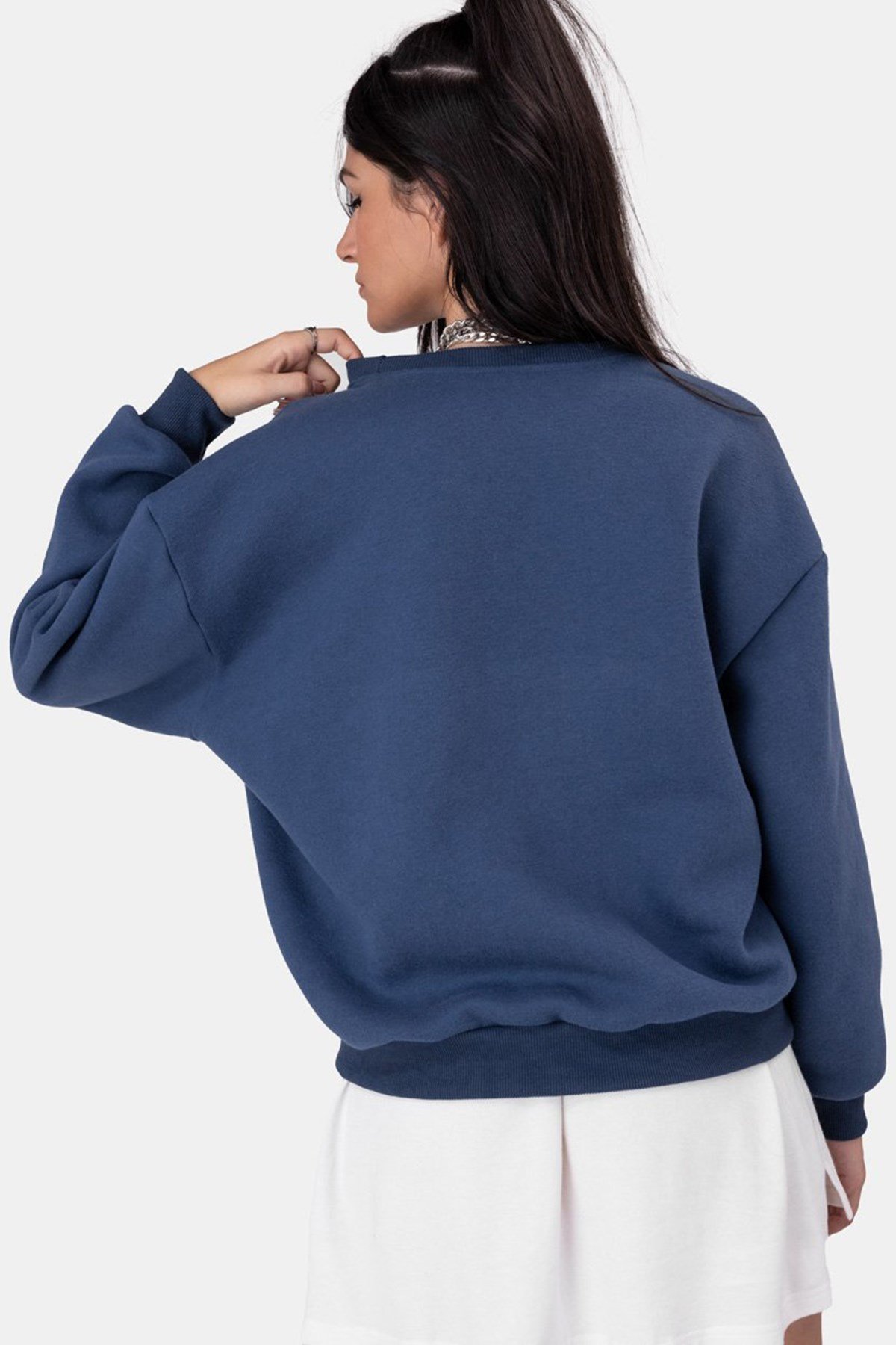Mad Girls Mavi Kadın Sweatshirt MG930