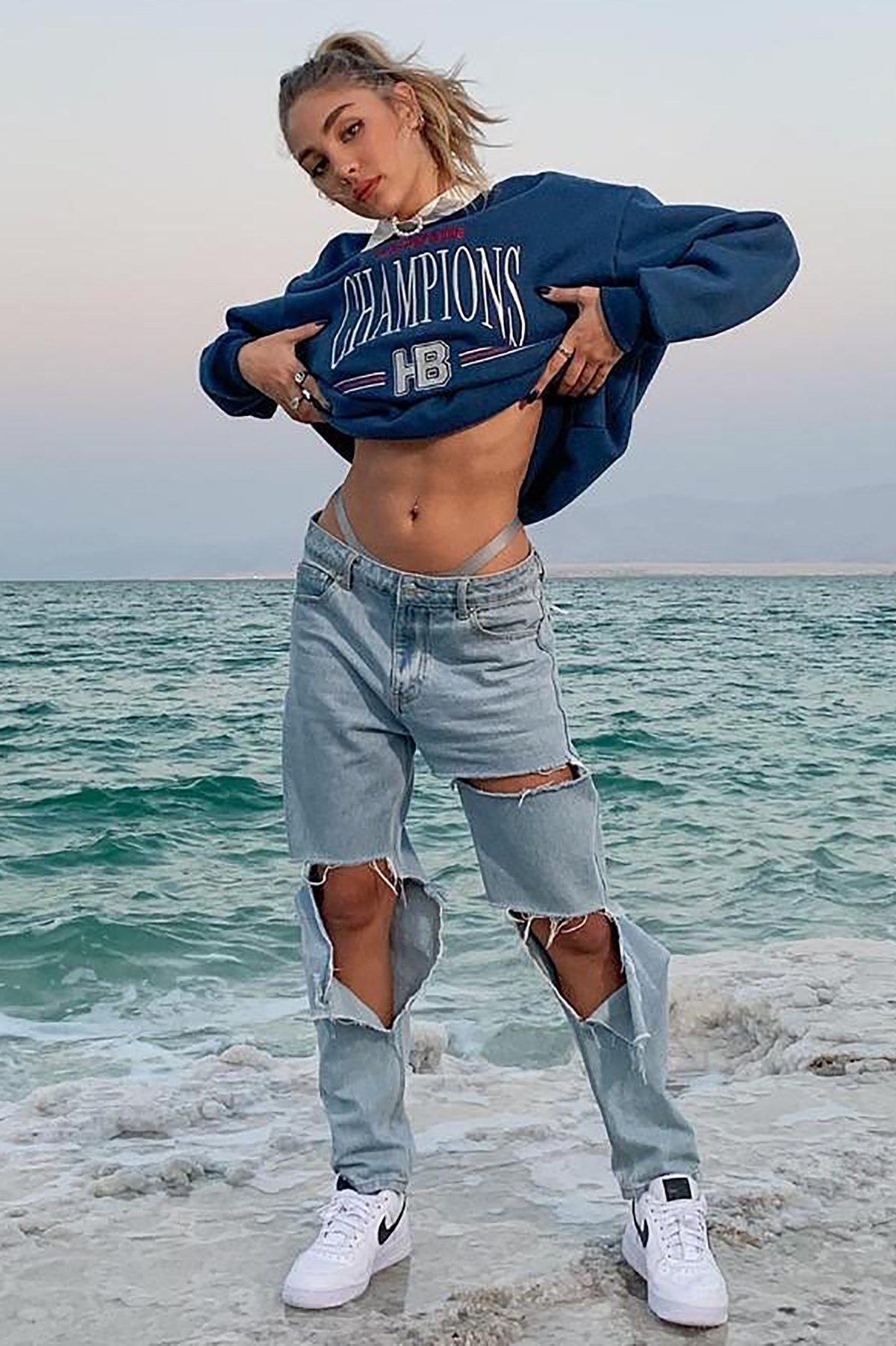 Mad Girls Blue Sweatshirt MG930