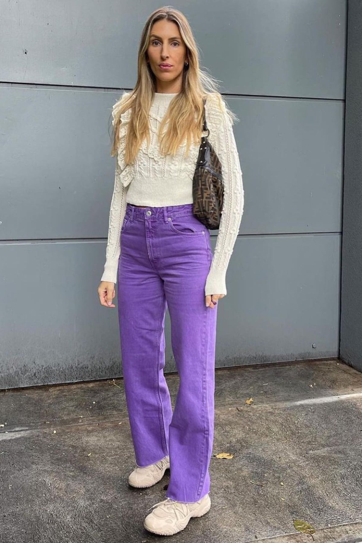 Mad Girls Purple Palazzo Jeans Mg1189