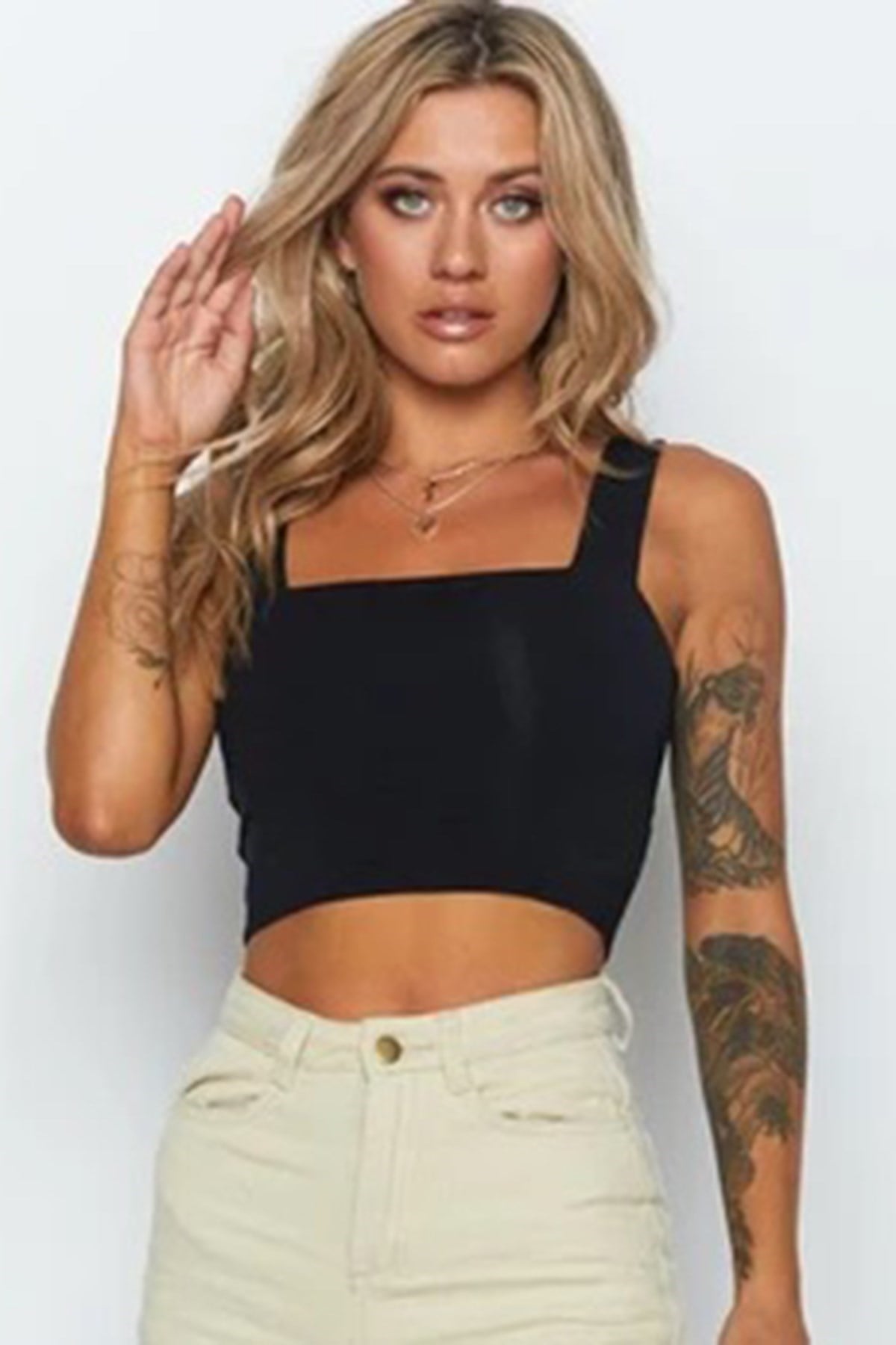 Mad Girls Siyah Crop MG1010