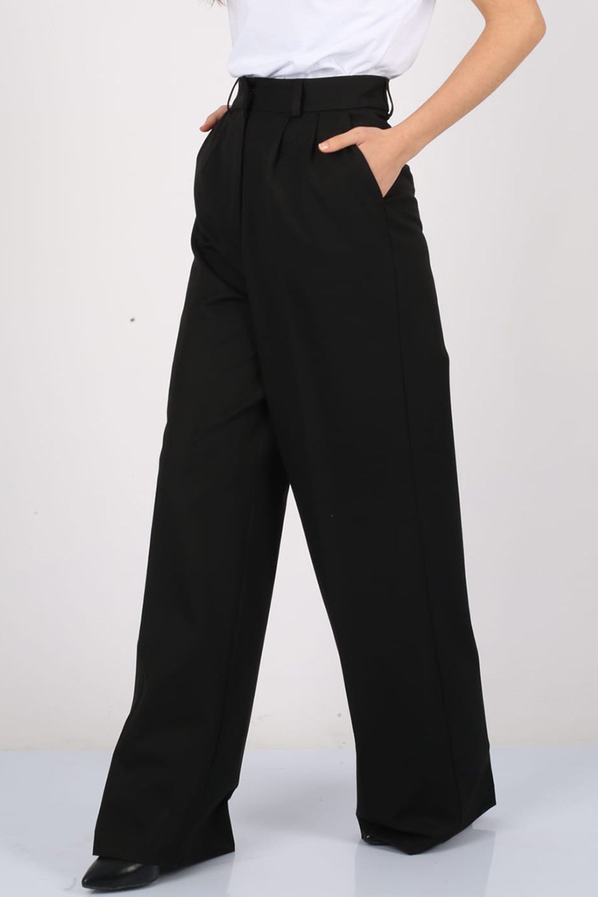 Mad Girls Siyah Palazzo Pantolon MG1332