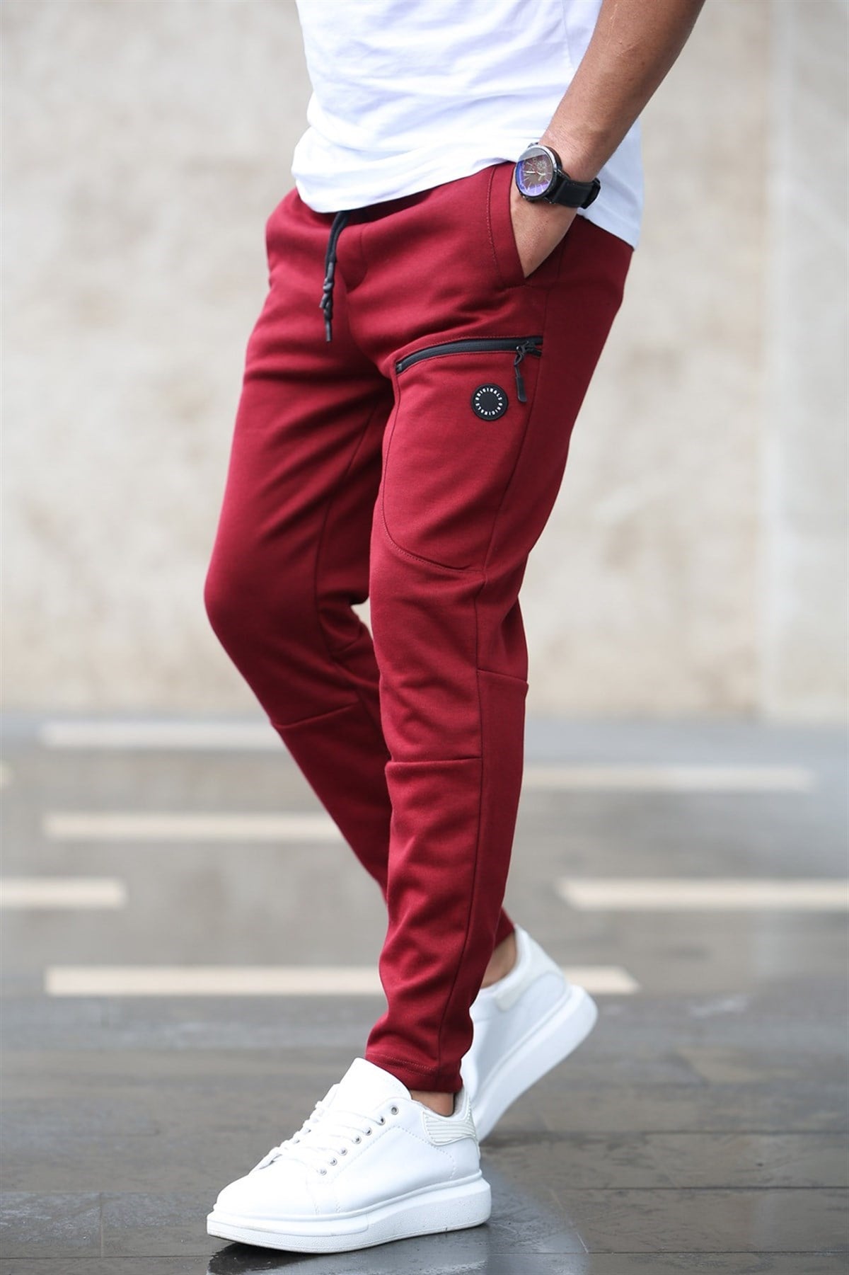 Madmext Basic Bordo Eşofman 4207