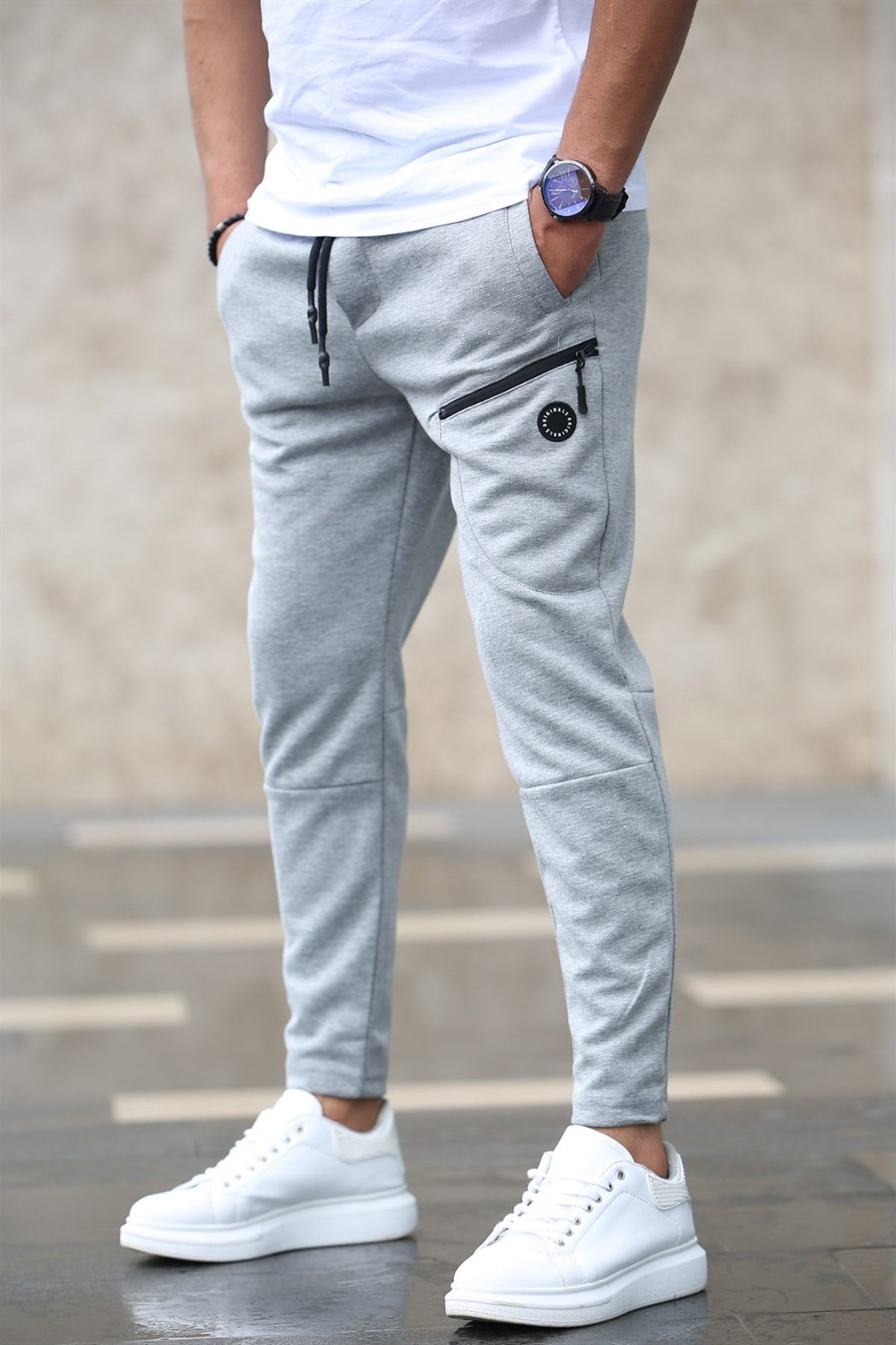 Madmext Basic Gri Eşofman 4207