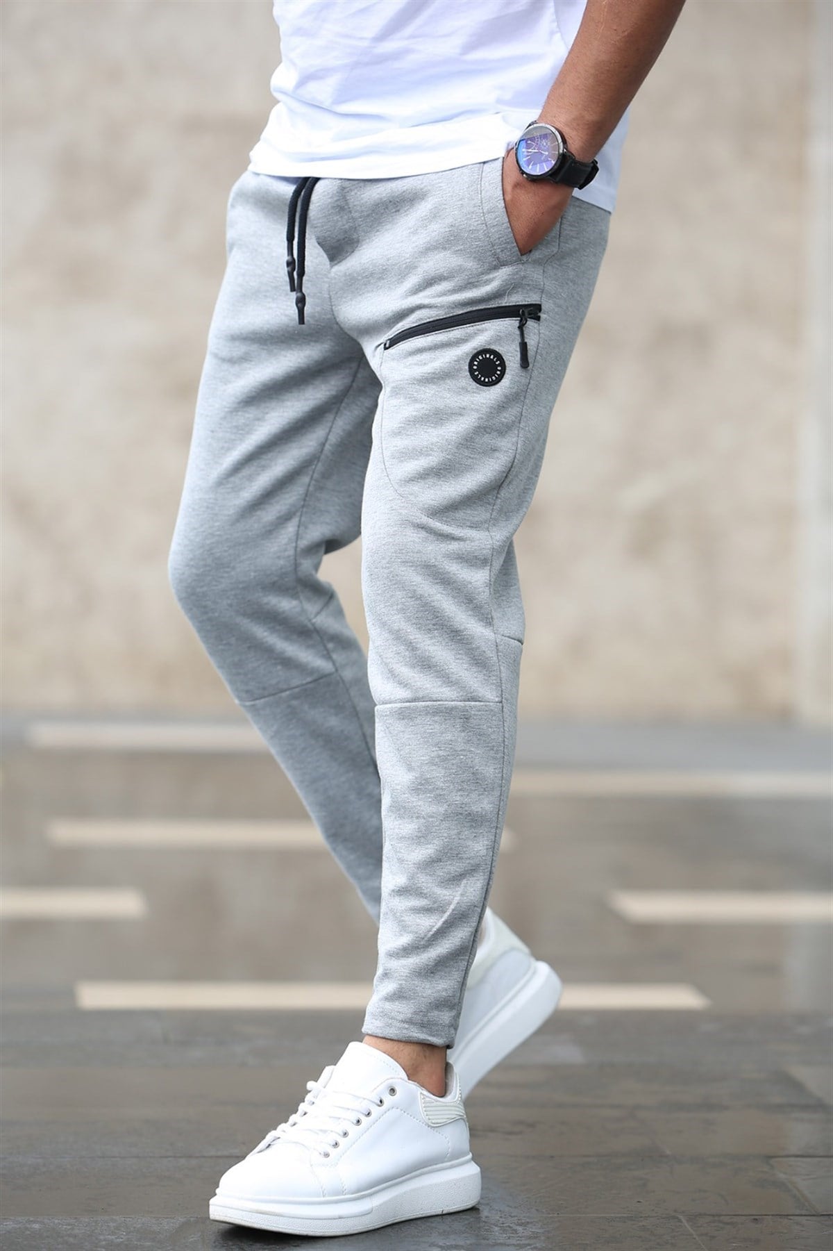 Madmext Basic Gri Eşofman 4207