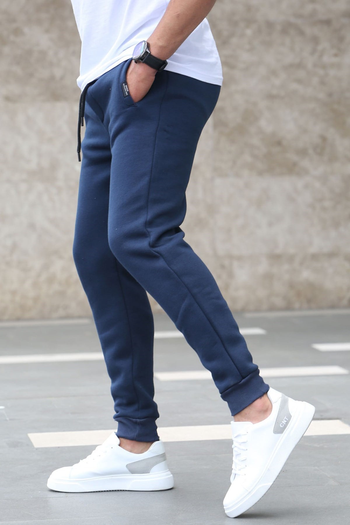Madmext Basic Navy Blue Sweatpants 4210