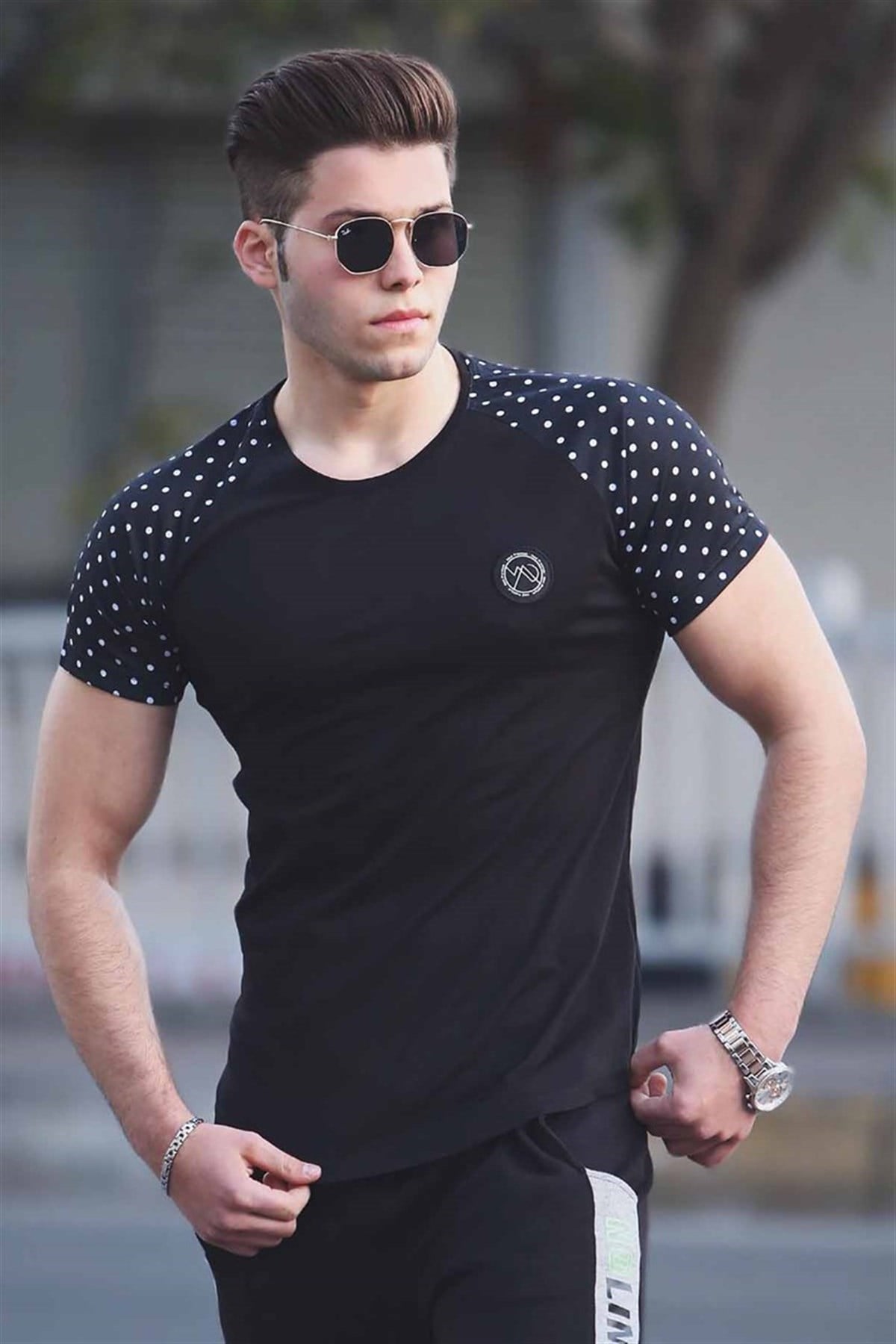 Madmext Basic Siyah Tişört 3011