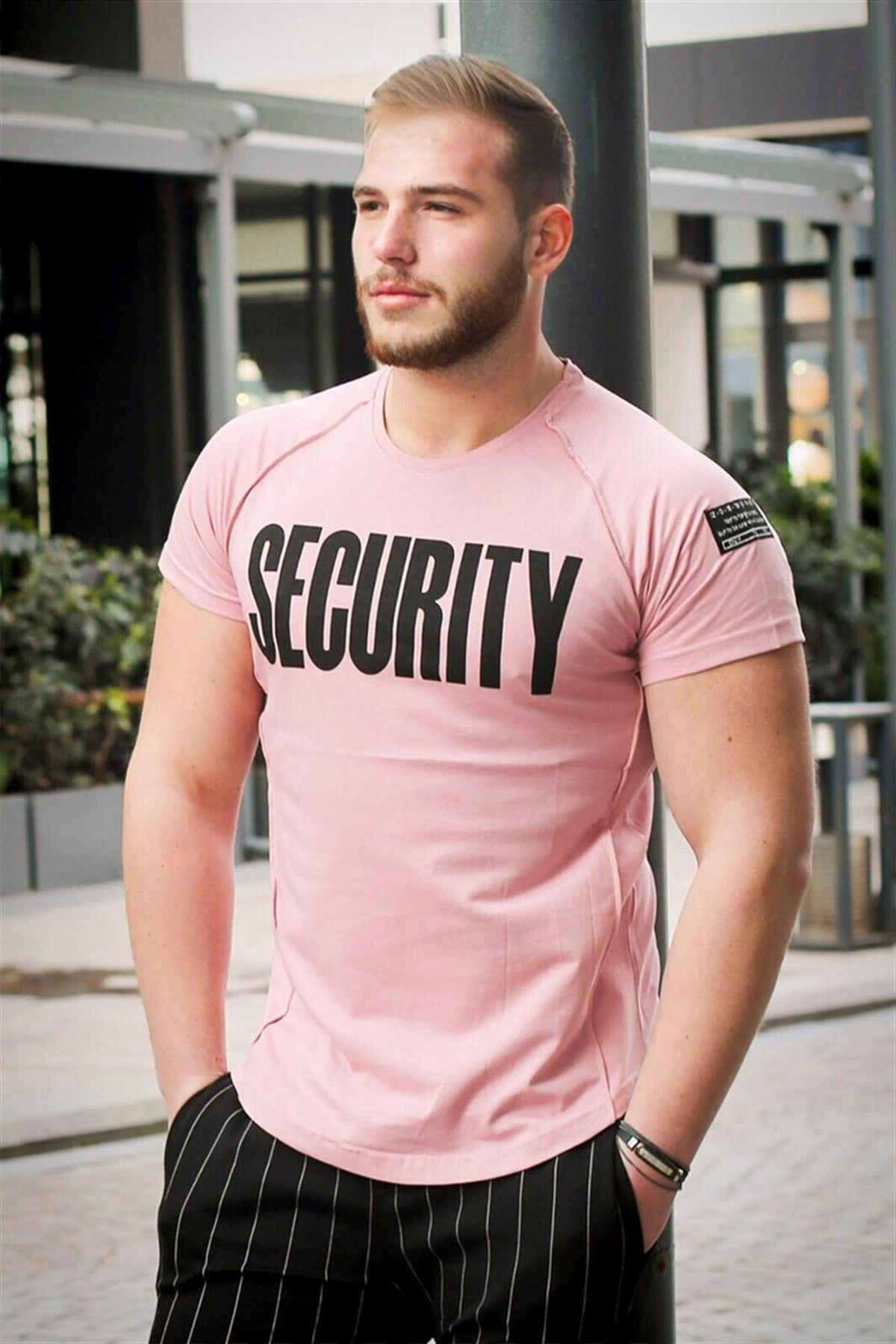 Madmext Baskılı Pembe Tişört 2880