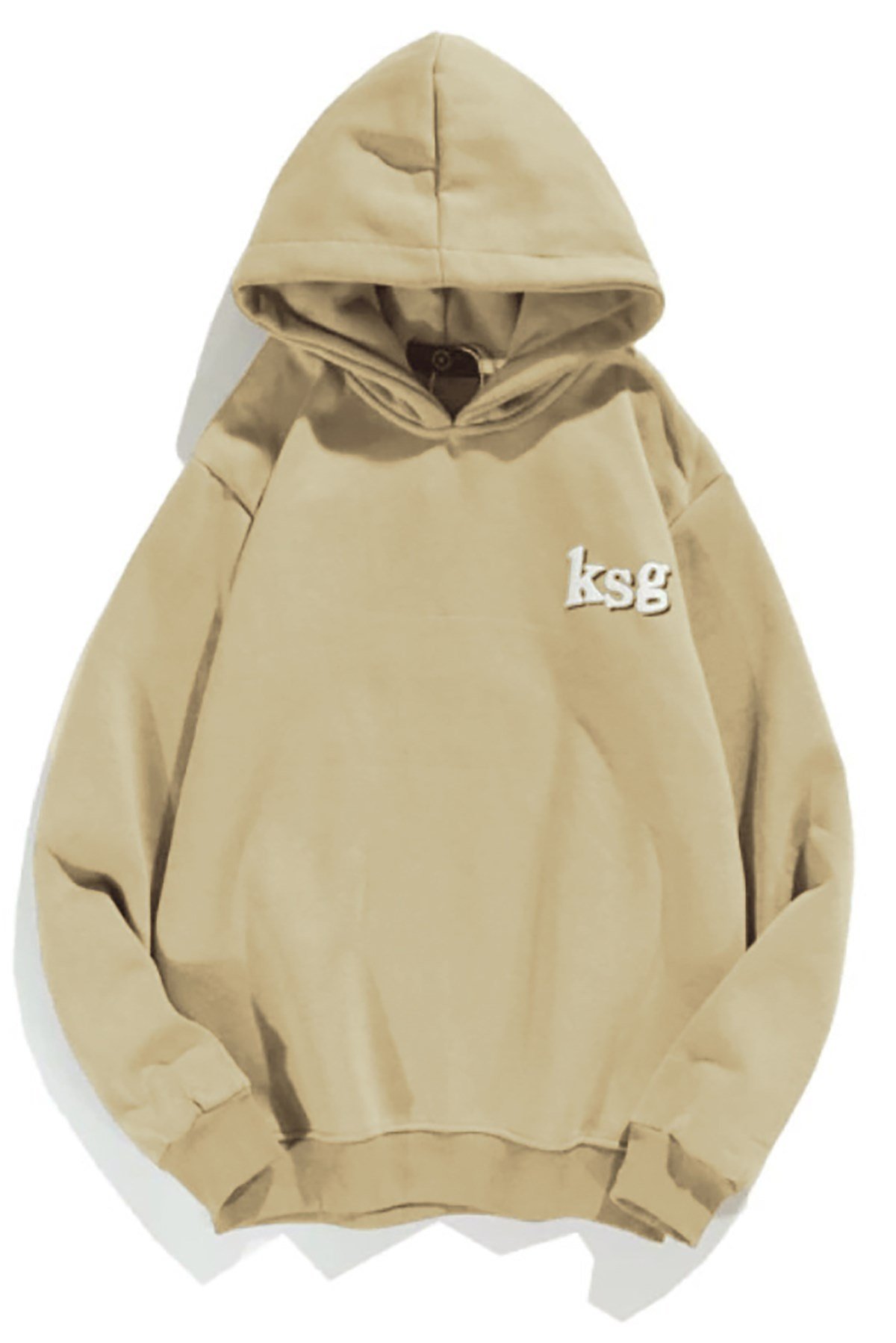 Madmext Bej Oversize Erkek Sweatshirt 5337